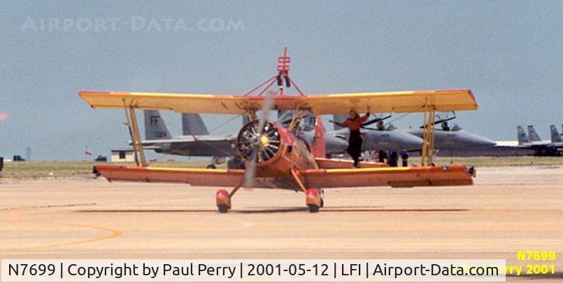 N7699, 1972 Grumman G-164A Show Cat C/N 1004, Teresa already on the wing, as Gene taxis out