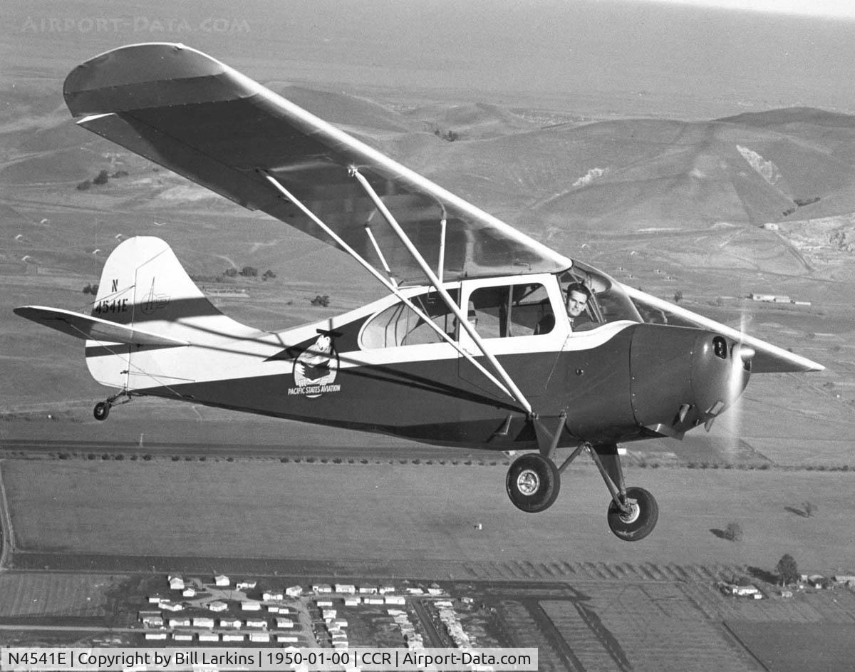 N4541E, 1948 Aeronca 7DC C/N 7DC-143, Pete Bowers flying over Concord CA Jan 1950.