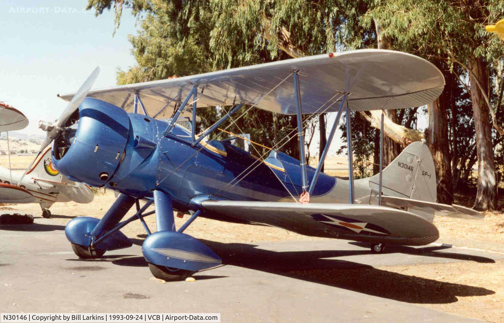 N30146, 1941 Waco UPF-7 C/N 5543, Painted in 1939 Navy Command colors for CAPT rank.