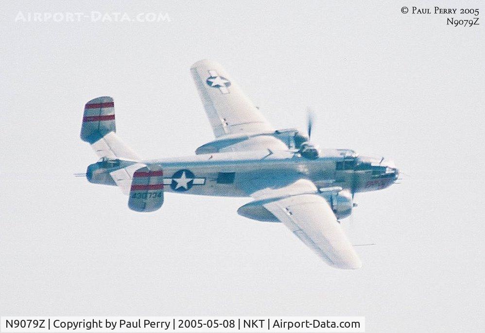 N9079Z, 1944 North American TB-25N Mitchell C/N 108-34009, Panchito churning up the air in her demo