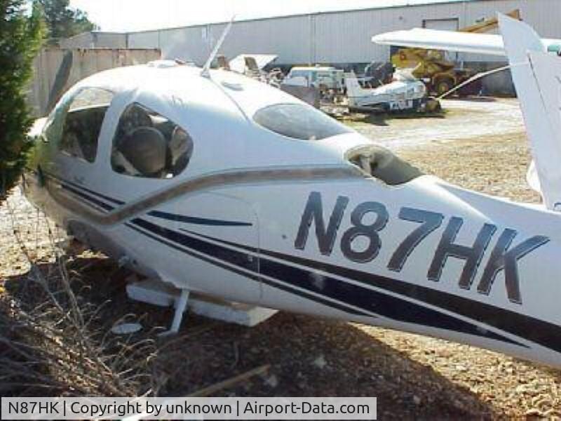 N87HK, 2002 Cirrus SR22 C/N 0296, After emergency chute deployed in IFR