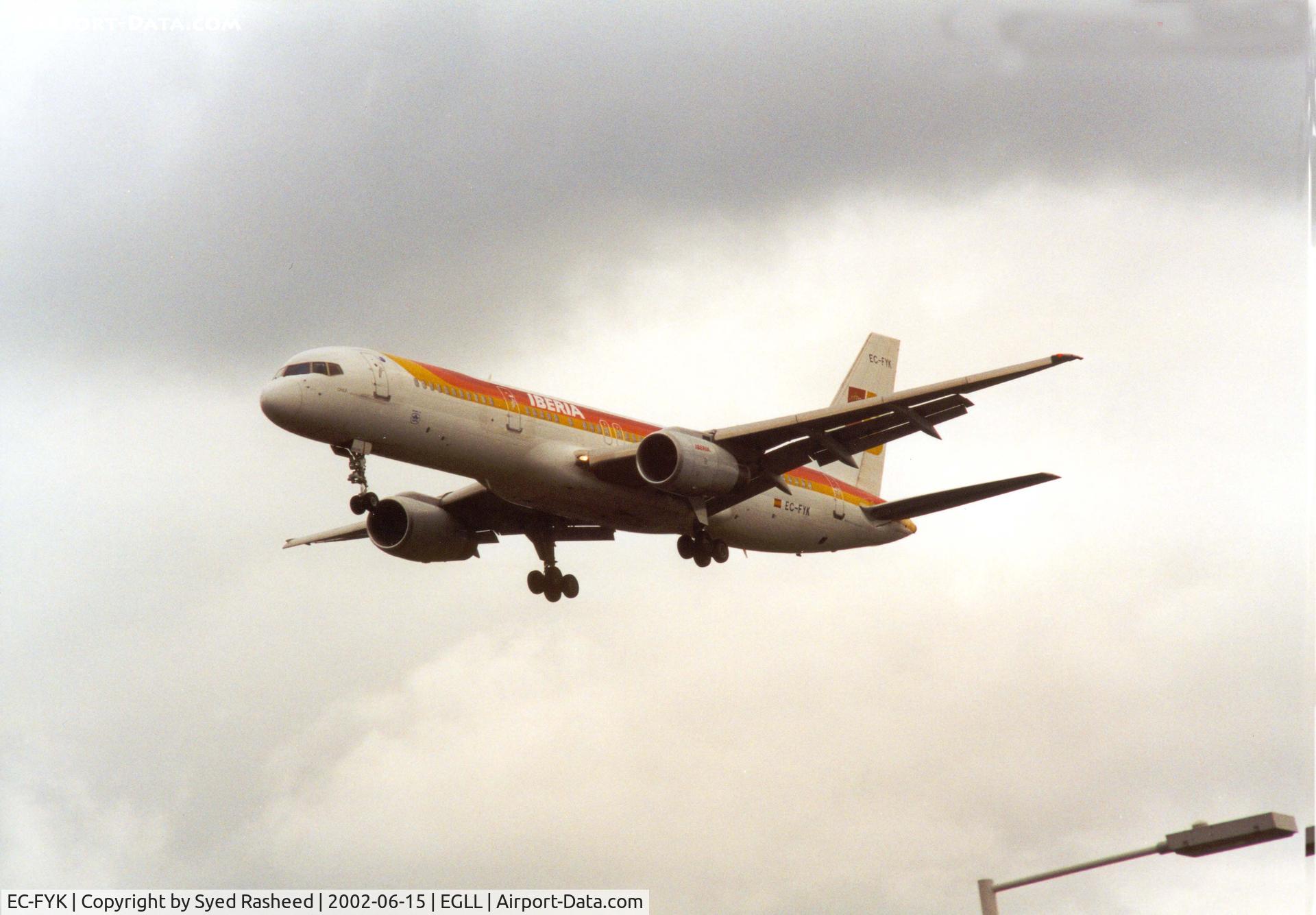 EC-FYK, 1994 Boeing 757-256 C/N 26243, Boeing 757 - Iberia on finals Rwy 27R