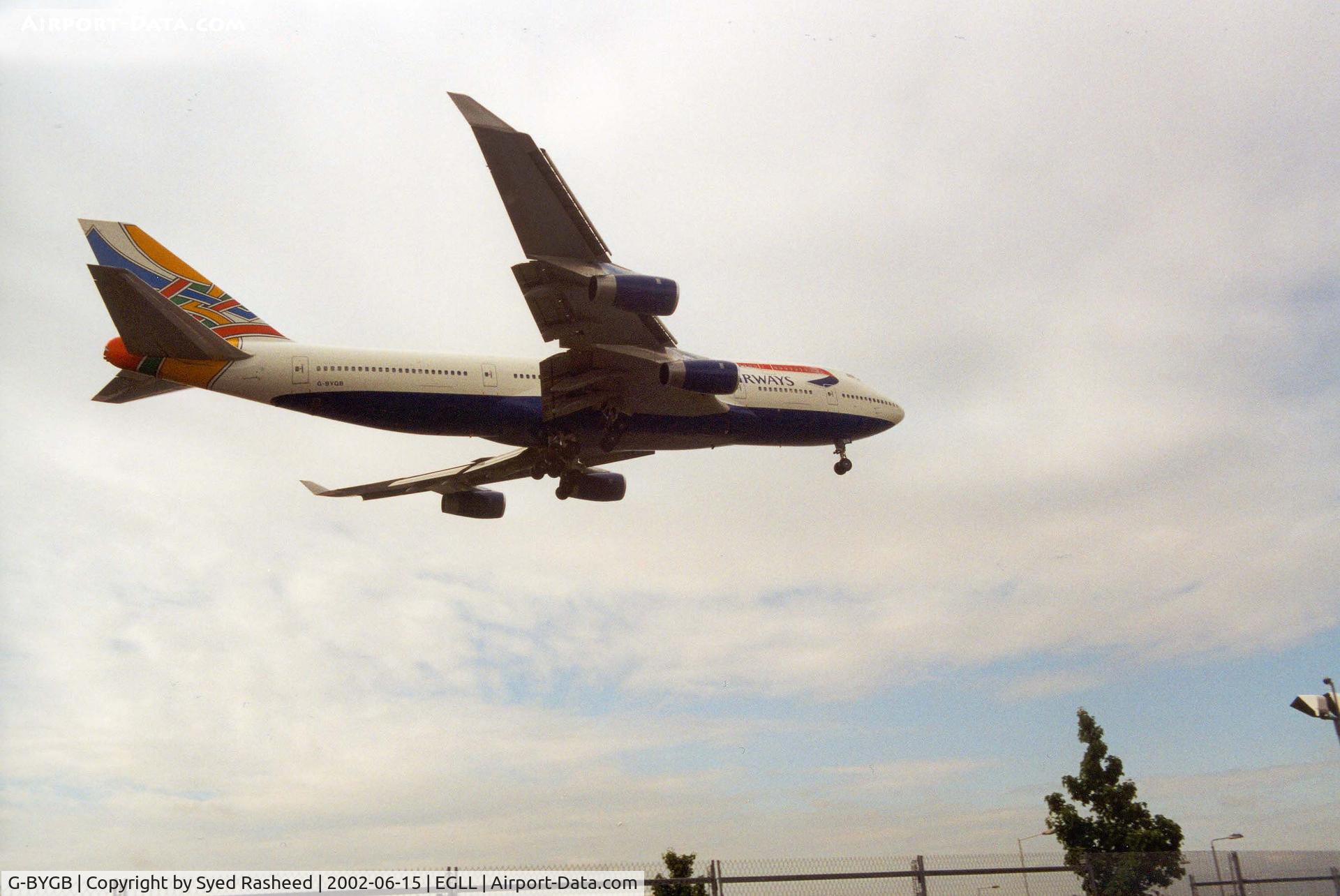 G-BYGB, 1999 Boeing 747-436 C/N 28856, Boeing B744 on finals Rwy 27R