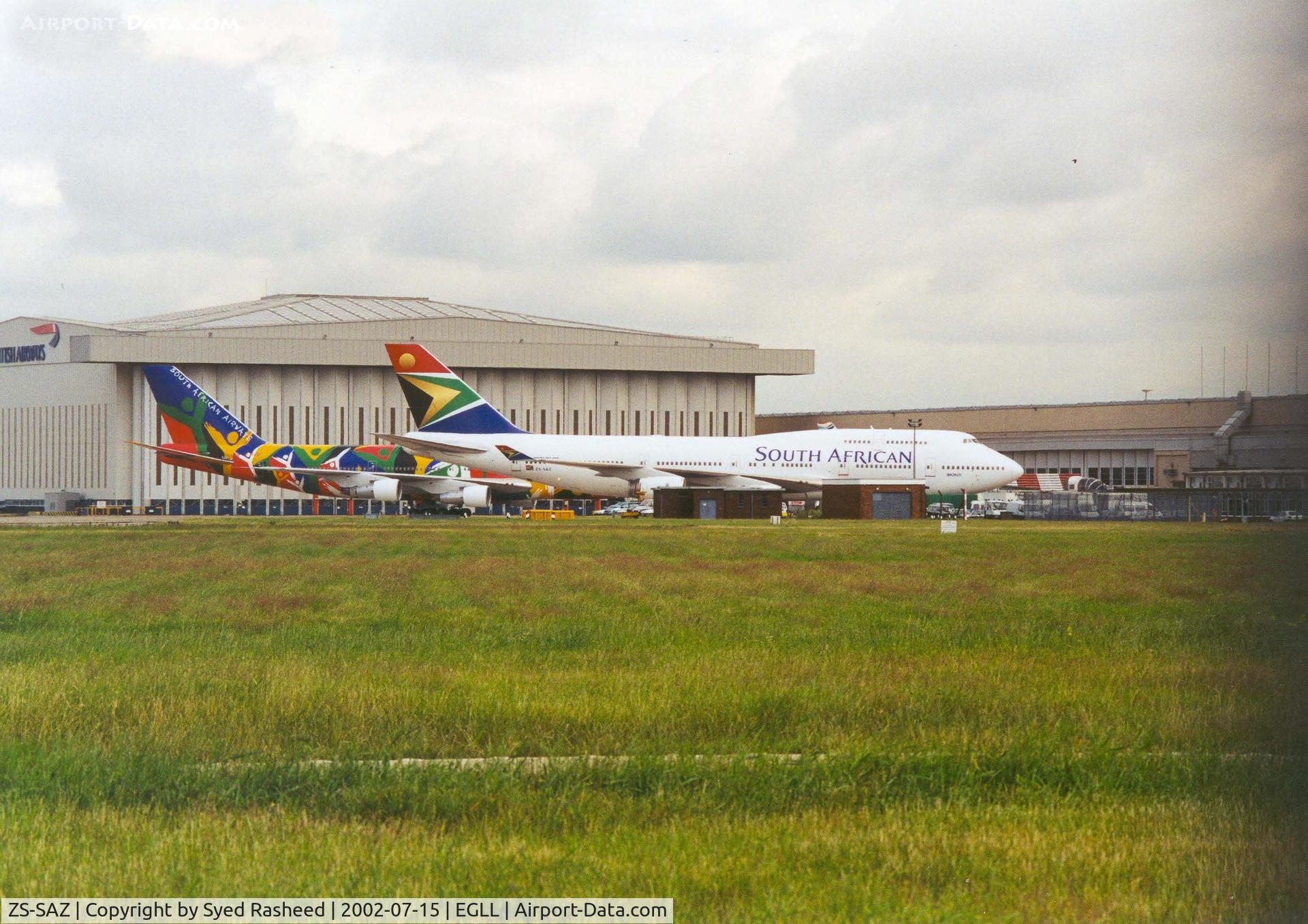 ZS-SAZ, 1998 Boeing 747-444 C/N 29119, South African B744's @ BA maintenance base