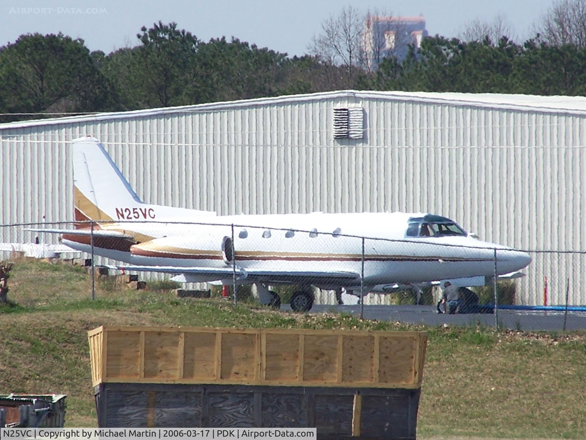 N25VC, 1980 Rockwell International NA-265-65 Sabreliner 65 C/N 465-15, Tied down @ PDK