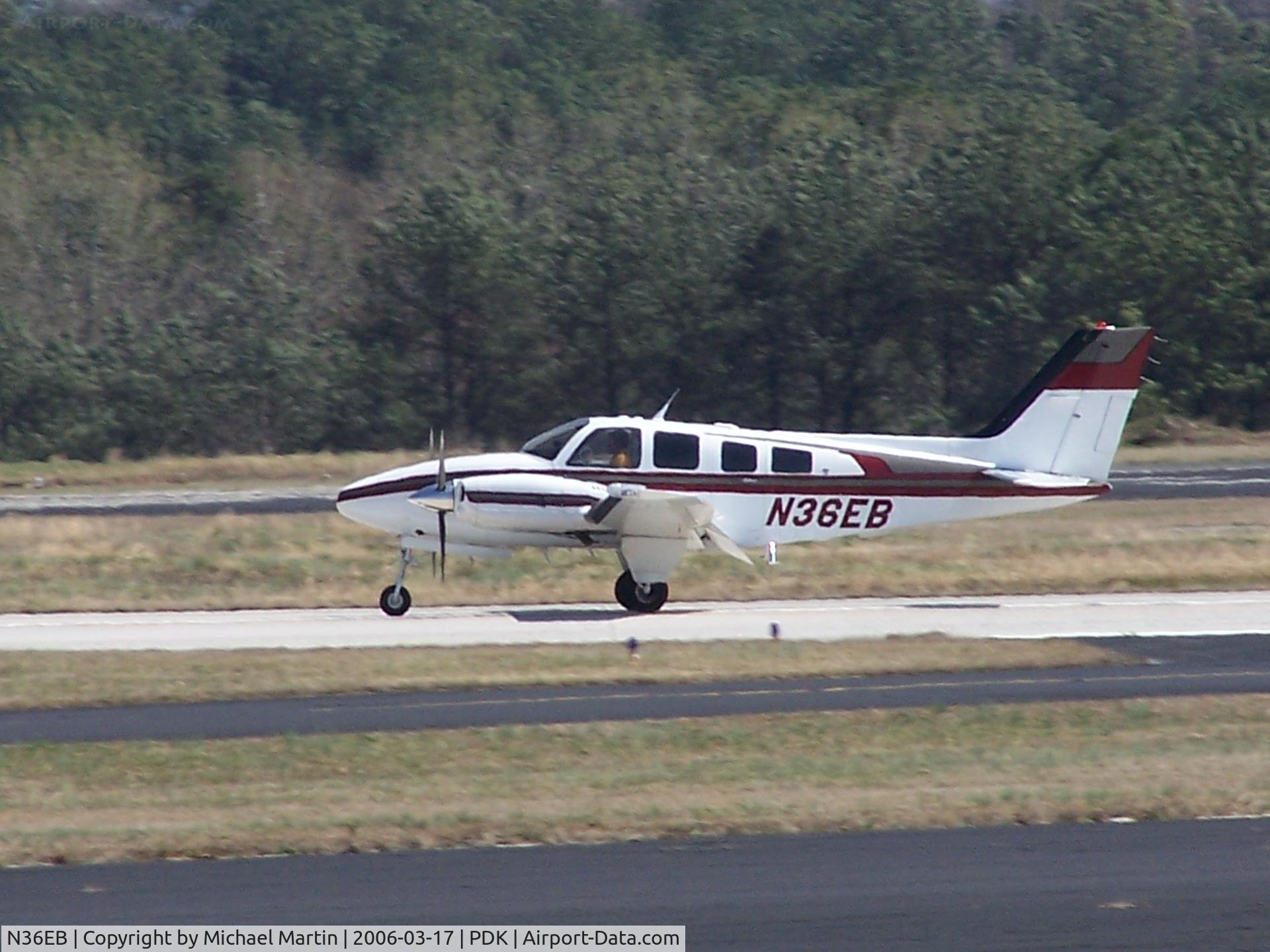 N36EB, 1984 Beech 58P Baron C/N TJ-465, Takeoff from 20R