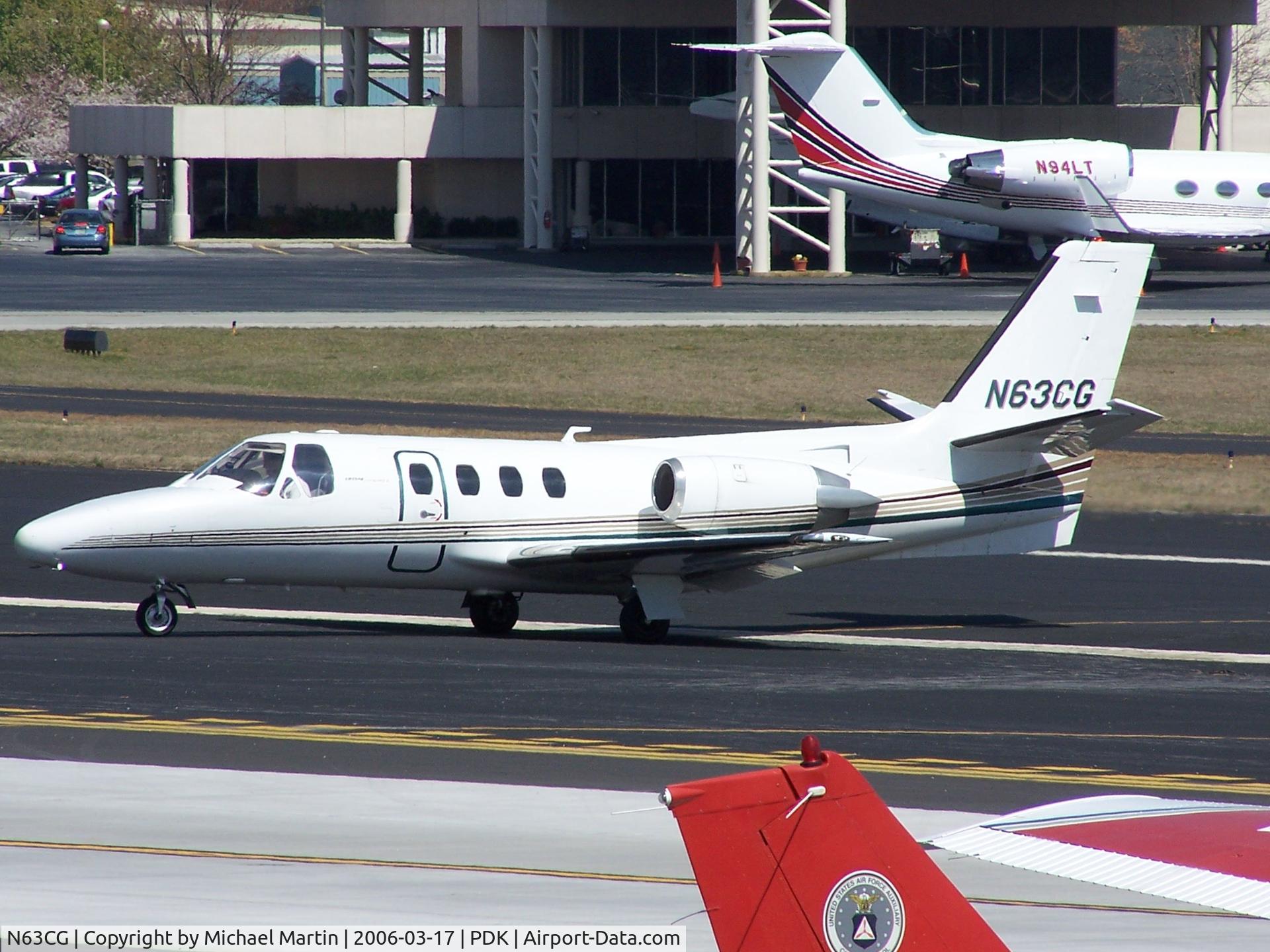 N63CG, 1979 Cessna 501 Citation I/SP C/N 501-0135, Taxing to Epps Air Service