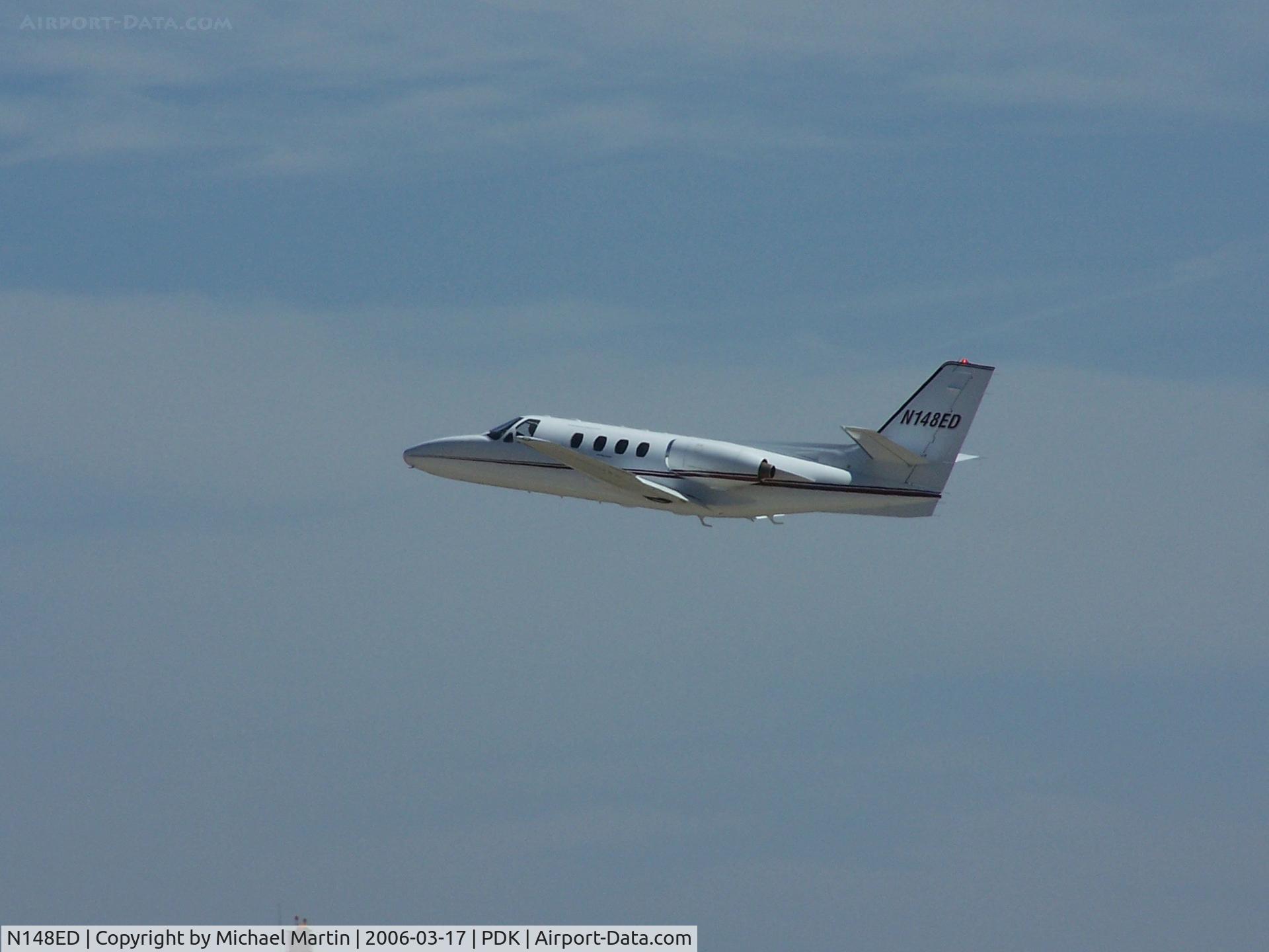 N148ED, 1980 Cessna 501 Citation I/SP C/N 501-0148, Departing PDK in a hurry!