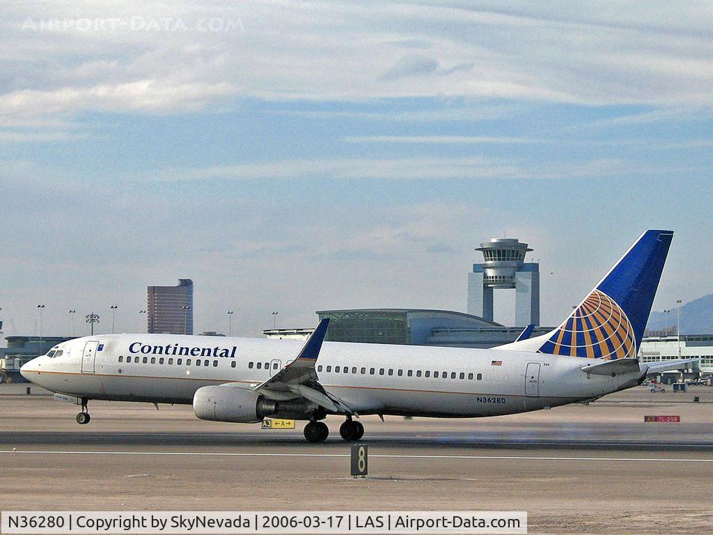 N36280, 2003 Boeing 737-824 C/N 31598, Continental Airlines /  Boeing 737-824