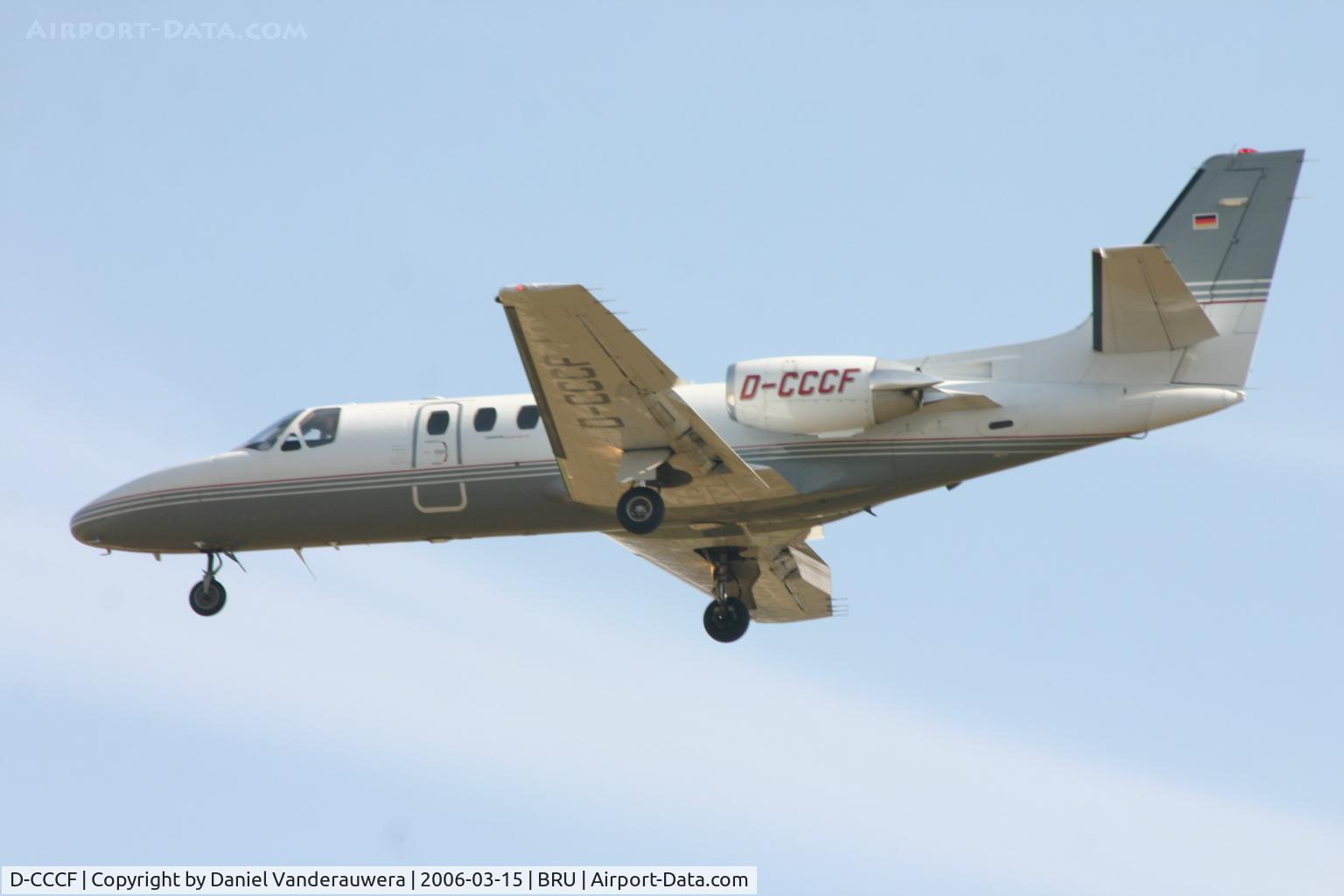 D-CCCF, 1980 Cessna 550 Citation II C/N 550-0189, short to touch rnw 02 early after-noon