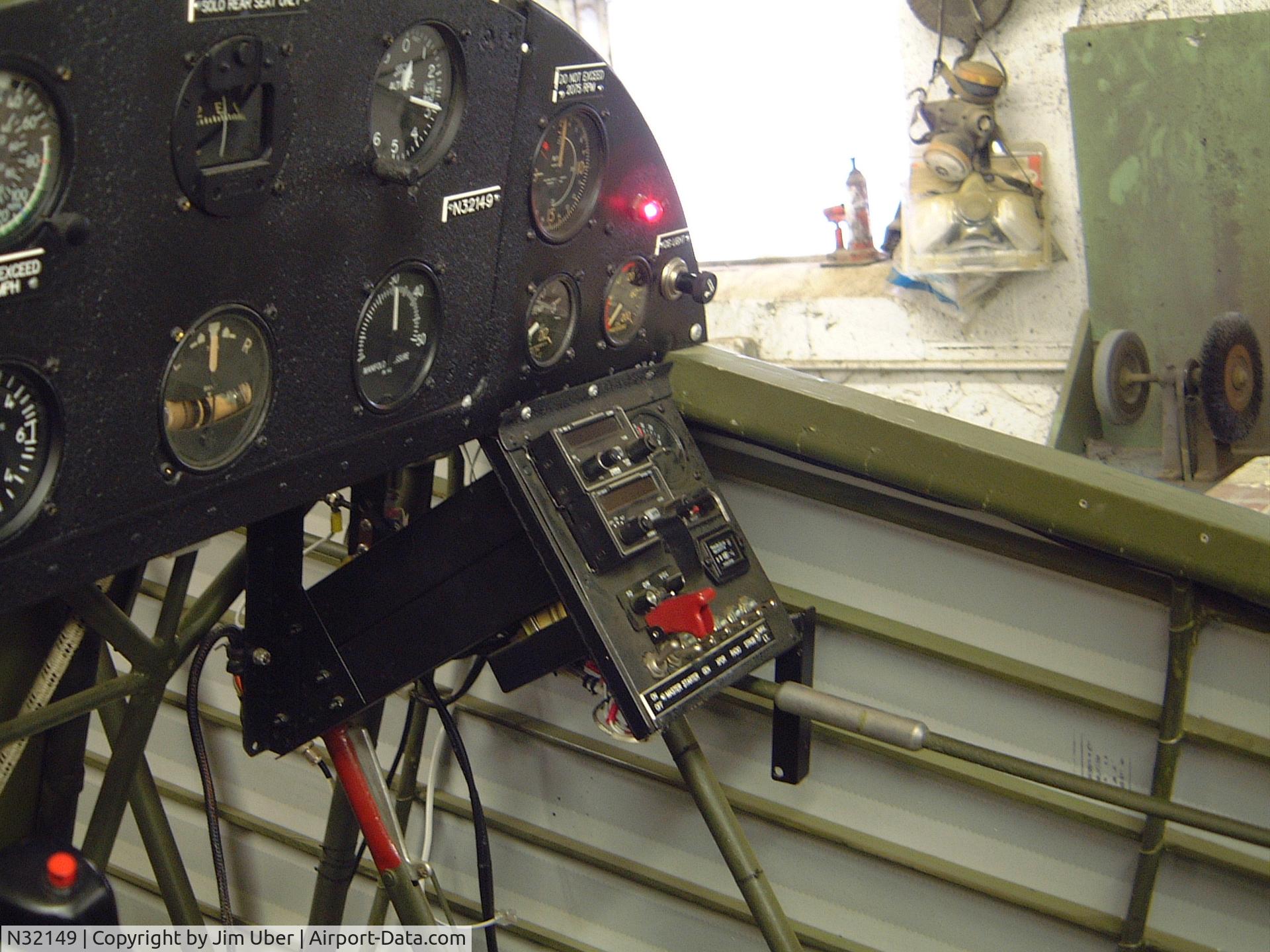 N32149, 1941 Waco UPF-7 C/N 5781, Panel, during restoration at Clarke's Field (2001)