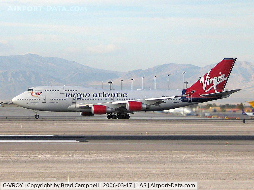 G-VROY, 2001 Boeing 747-443 C/N 32340, Virgin Atlantic (G-VROY) / 2001 Boeing Company BOEING 747-443 / Batten the hatches and hoist the main jib...here we go!