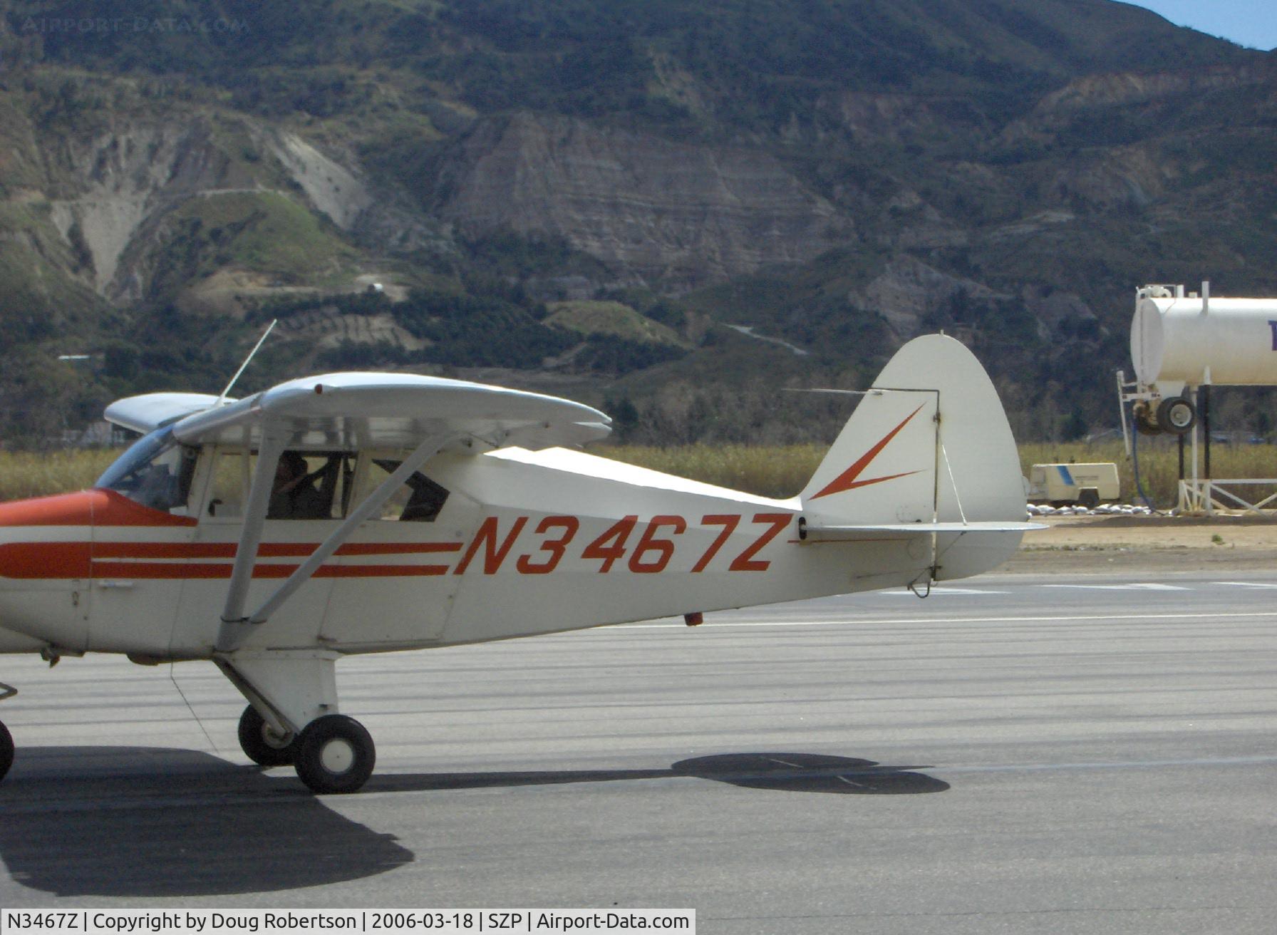 N3467Z, 1960 Piper PA-22-150 C/N 22-7391, 1960 Piper TRIPACER CARIBBEAN, Lycoming O-320 150 Hp, fast taxi-OOPS!