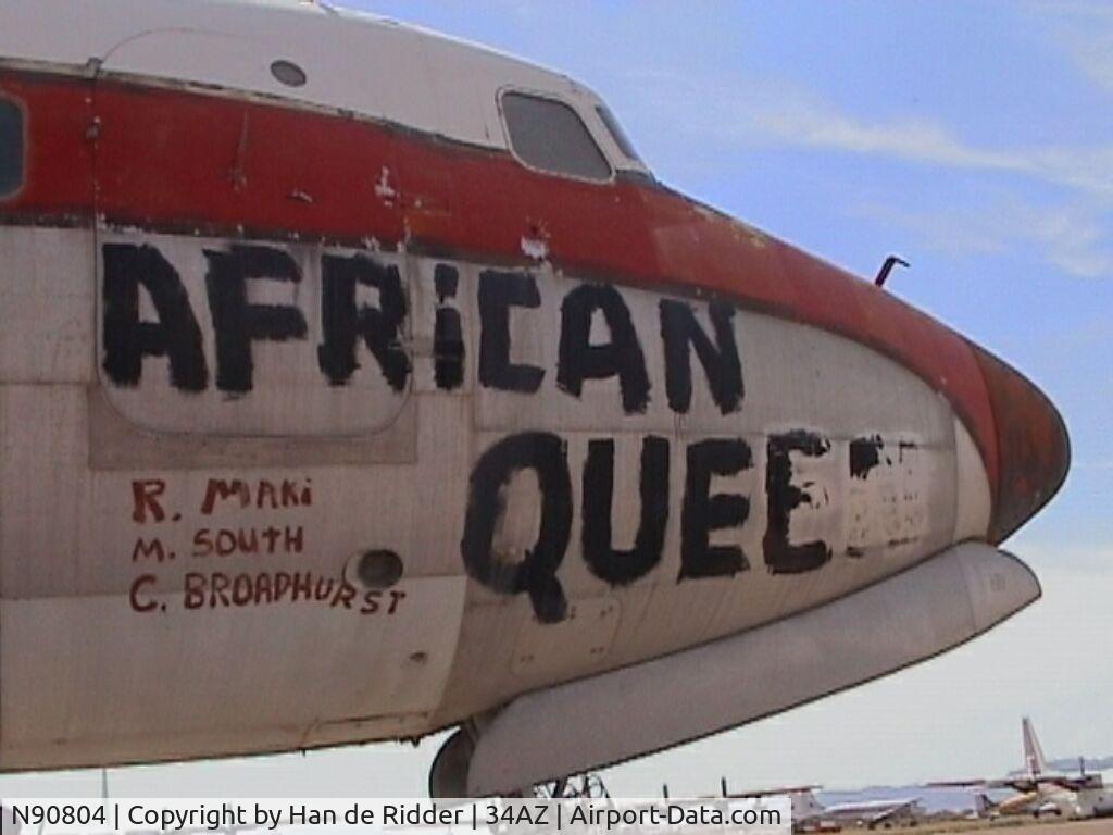 N90804, 1956 Douglas DC-7C Seven Seas Seven Seas C/N 45116, N90804, stored but still carrying signs of a hard life in Africa...