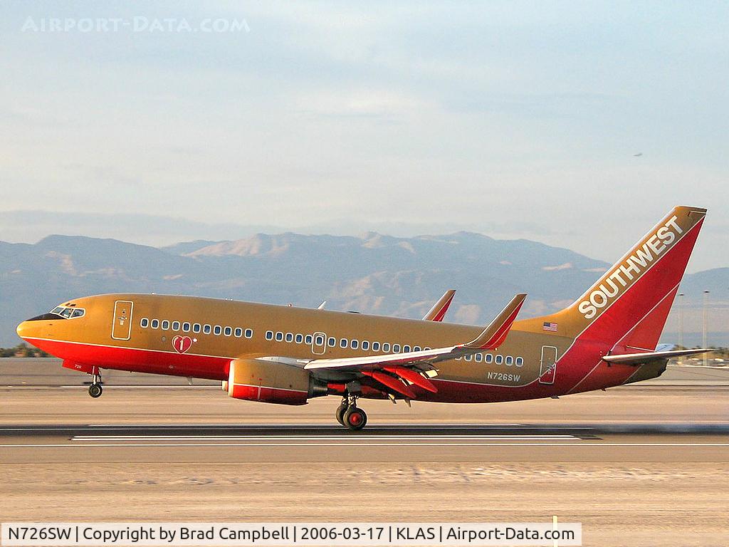 N726SW, 1999 Boeing 737-7H4 C/N 27858, Southwest Airlines / Boeing 737-7H4