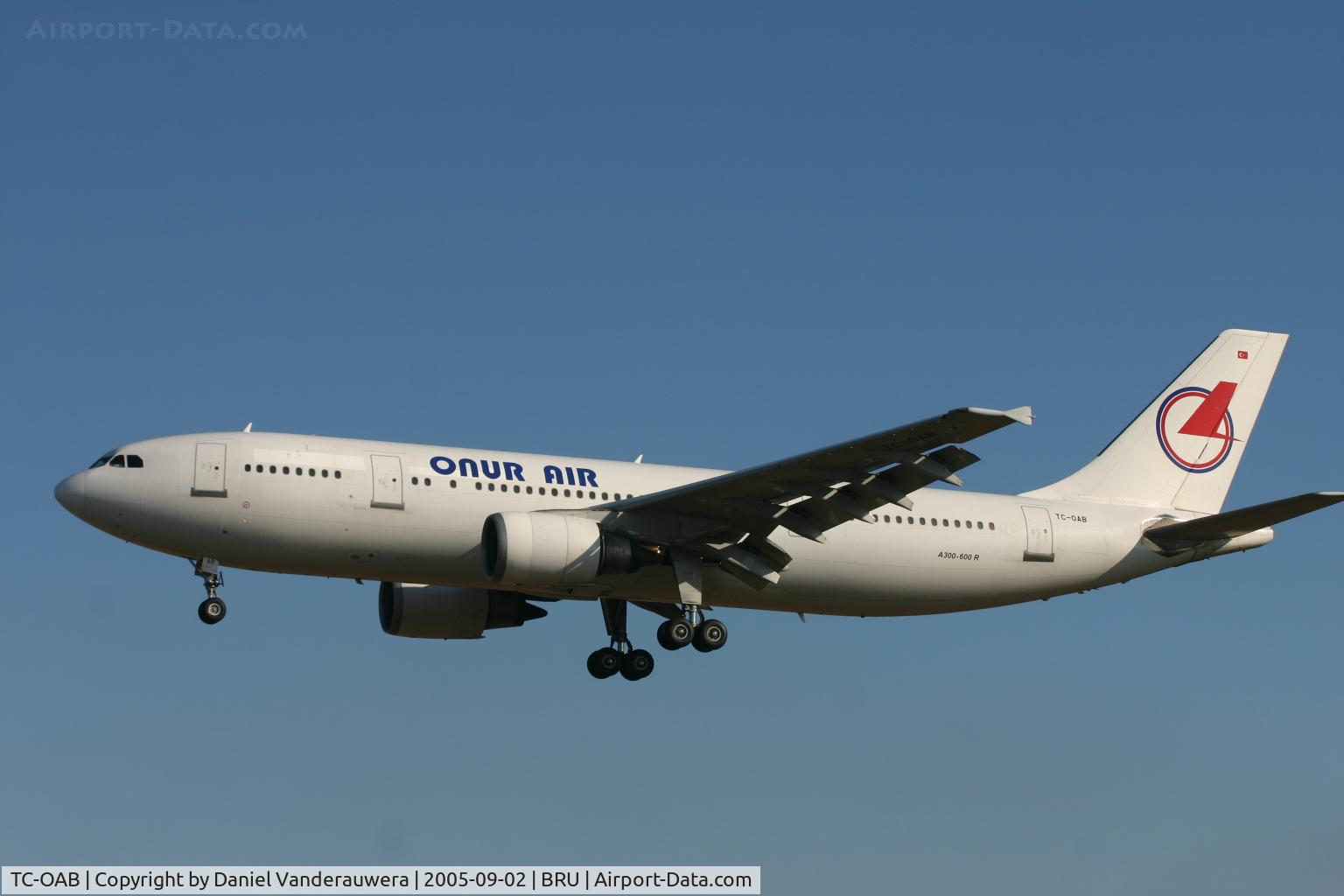 TC-OAB, 1995 Airbus A300B4-605R C/N 749, short to land on rnw 25L
