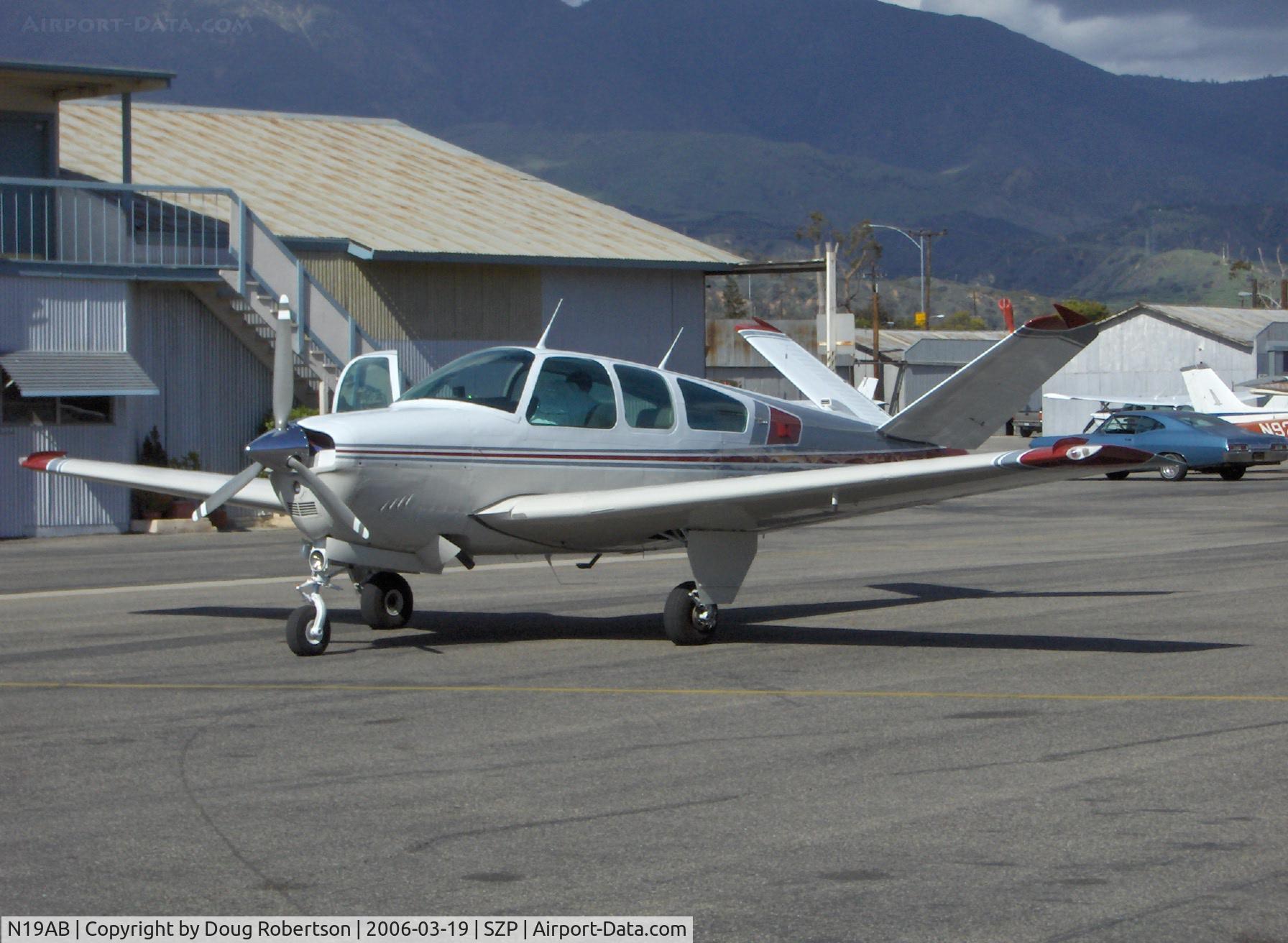 N19AB, 1964 Beech S35 Bonanza C/N D-7701, 1964 Beech S35 BONANZA, Continental IO-520-B 285 Hp, awaiting refueling