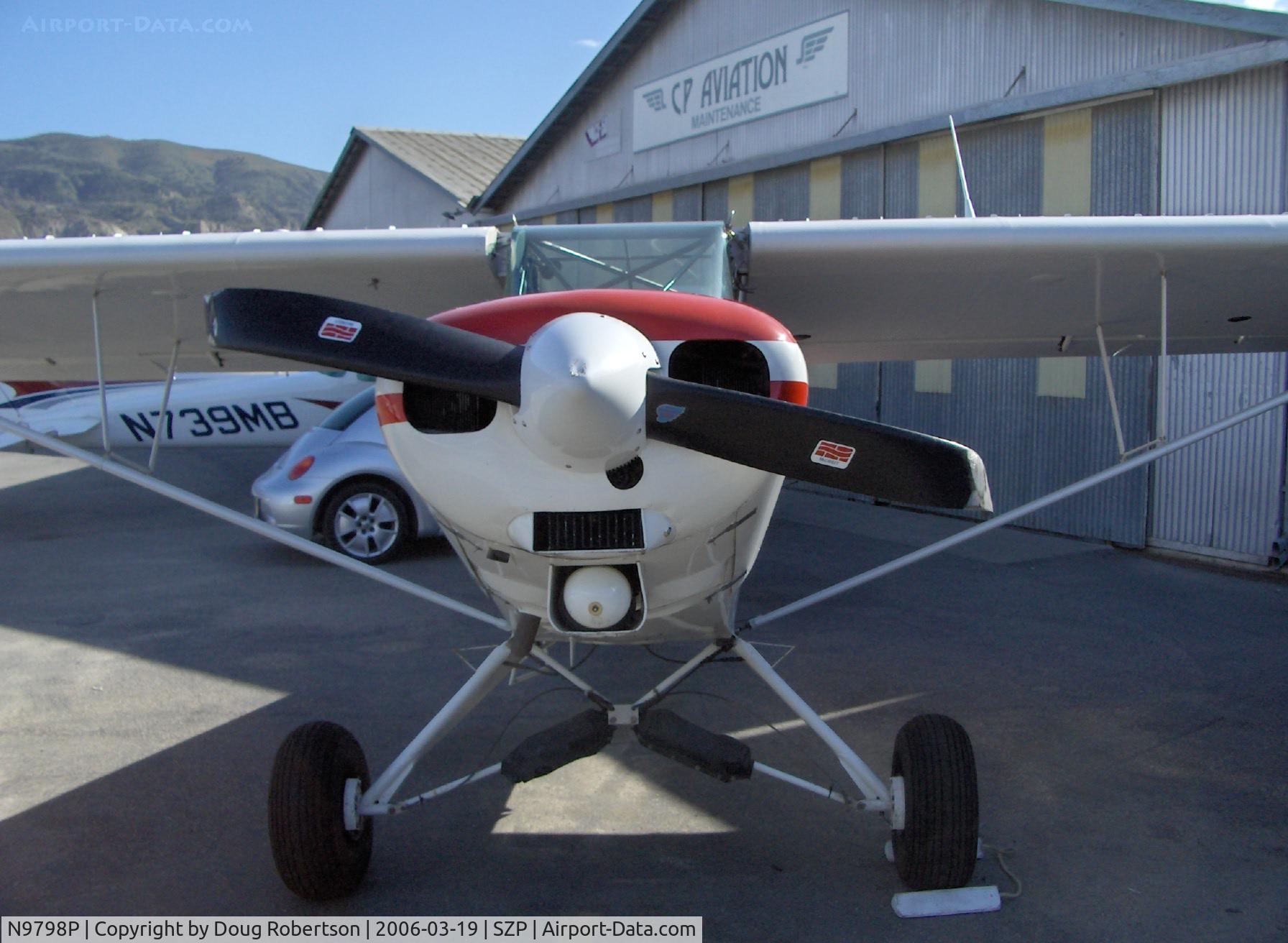 N9798P, 1976 Piper PA-18-150 Super Cub C/N 18-7609031, 1976 Piper SUPER CUB, prop strike with pranged blades, dented nose cone