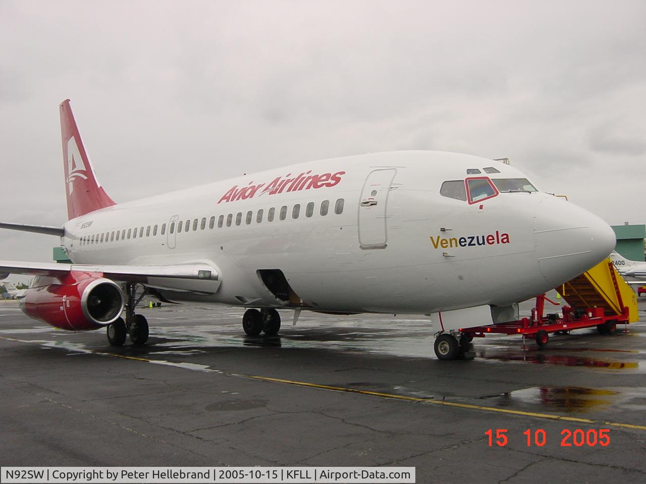 N92SW, 1982 Boeing 737-2H4 C/N 22964, Stopover in KFLL on Flight to SVBC