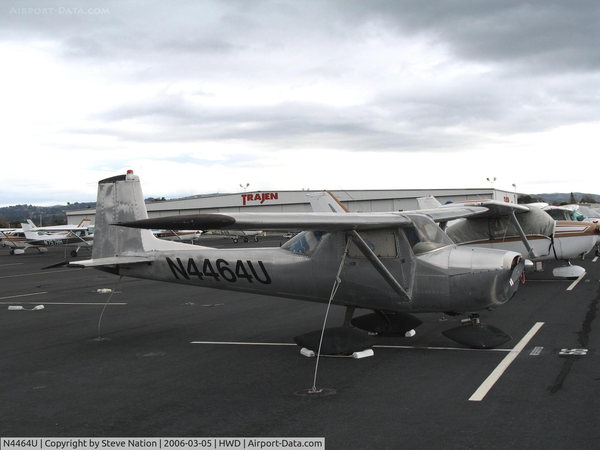 N4464U, 1964 Cessna 150D C/N 15060464, 1964 Cessa 150D at stormy Hayward Air Terminal, CA