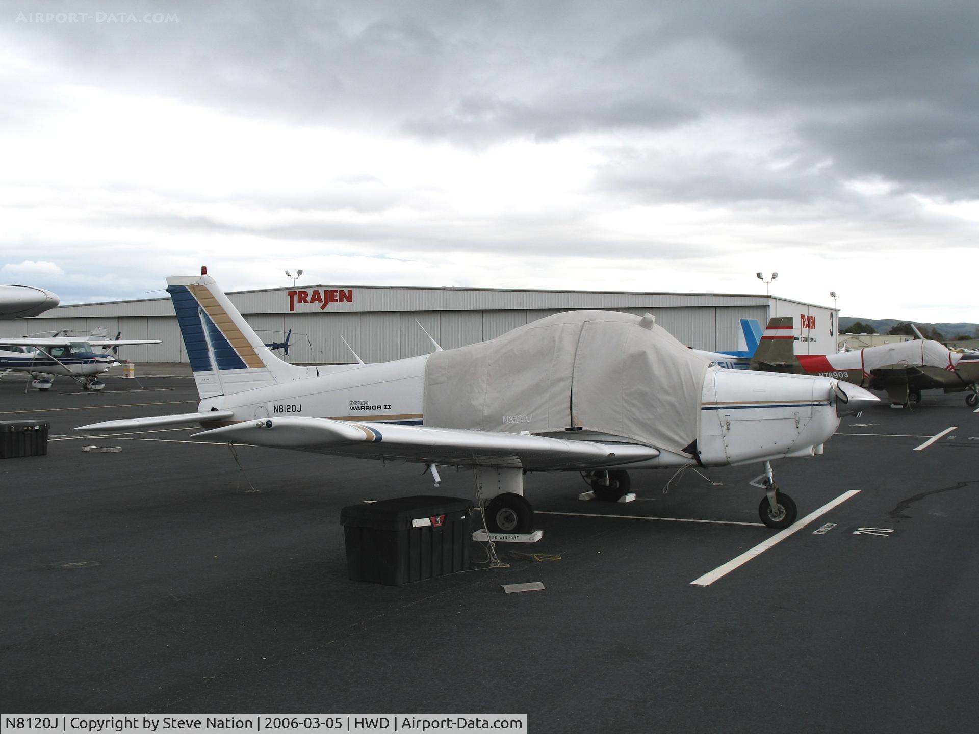 N8120J, 1979 Piper PA-28-161 C/N 28-8016140, 1979 Piper PA-28-161 at stormy Hayward Air Terminal, CA