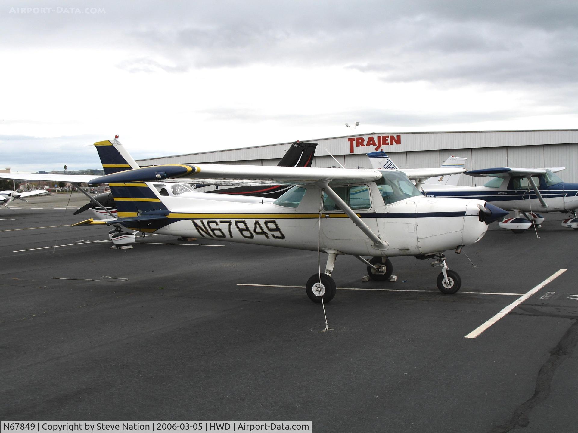 N67849, 1978 Cessna 152 C/N 15282057, Colorful 1978 Cessna 152 at stormy Hayward Air Terminal, CA