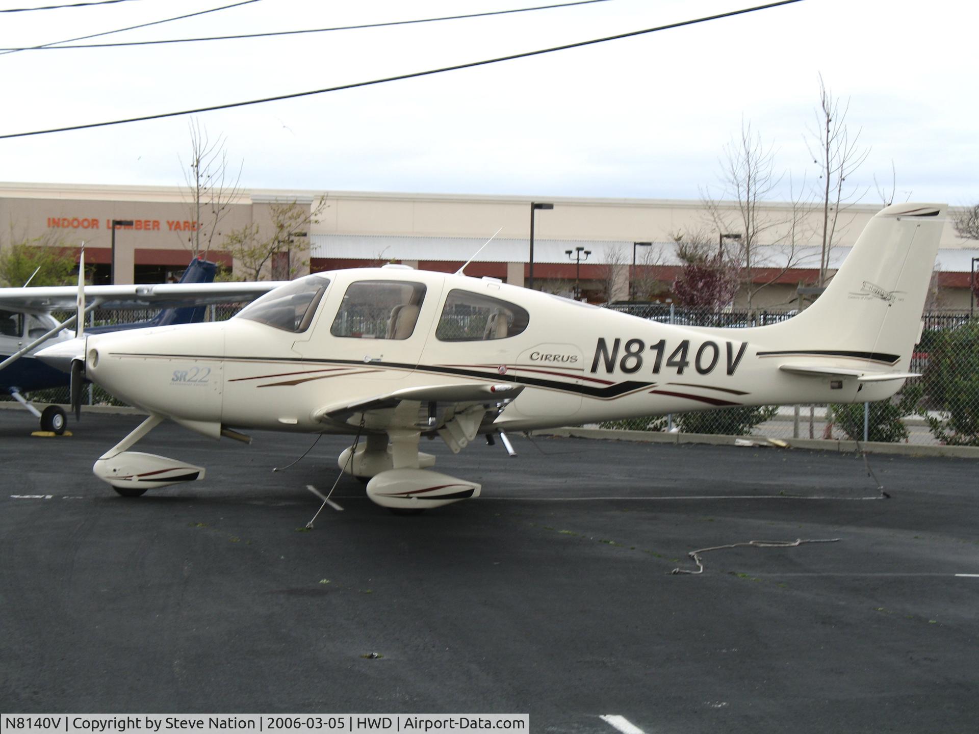 N8140V, 2003 Cirrus SR22 C/N 0677, 2003 Cirrus Design SR22 at stormy Hayward Air Terminal, CA