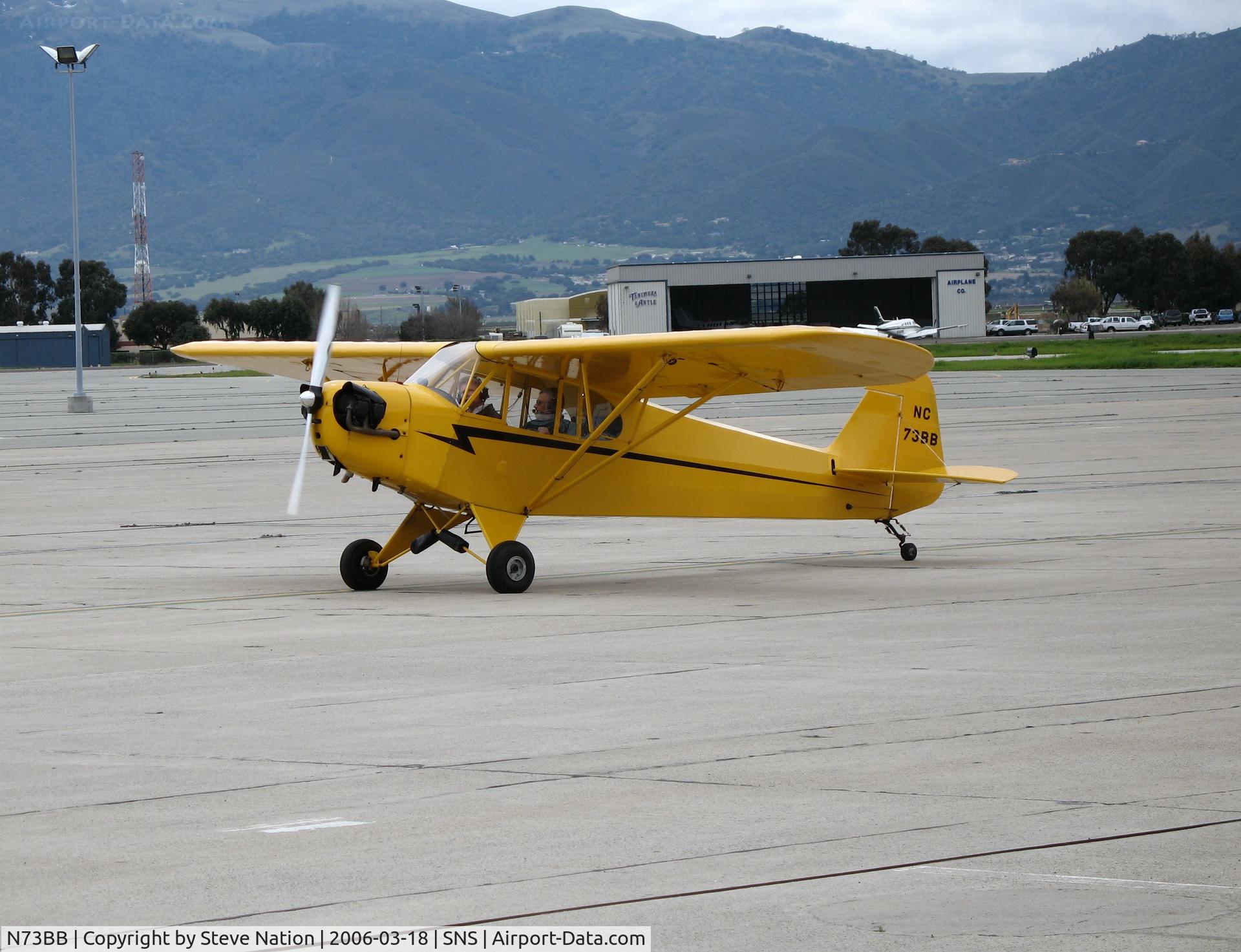 N73BB, 1946 Piper J3C-65 Cub Cub C/N 15553, Emerald Coast 1946 Piper J3C-65 Cub at Salinas, CA