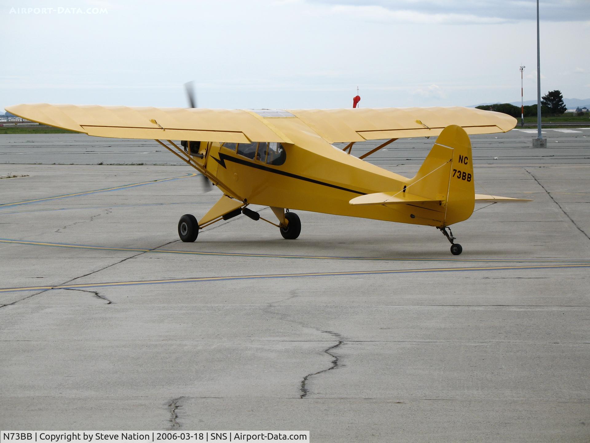 N73BB, 1946 Piper J3C-65 Cub Cub C/N 15553, Emerald Coast 1946 Piper J3C-65 Cub at Salinas, CA