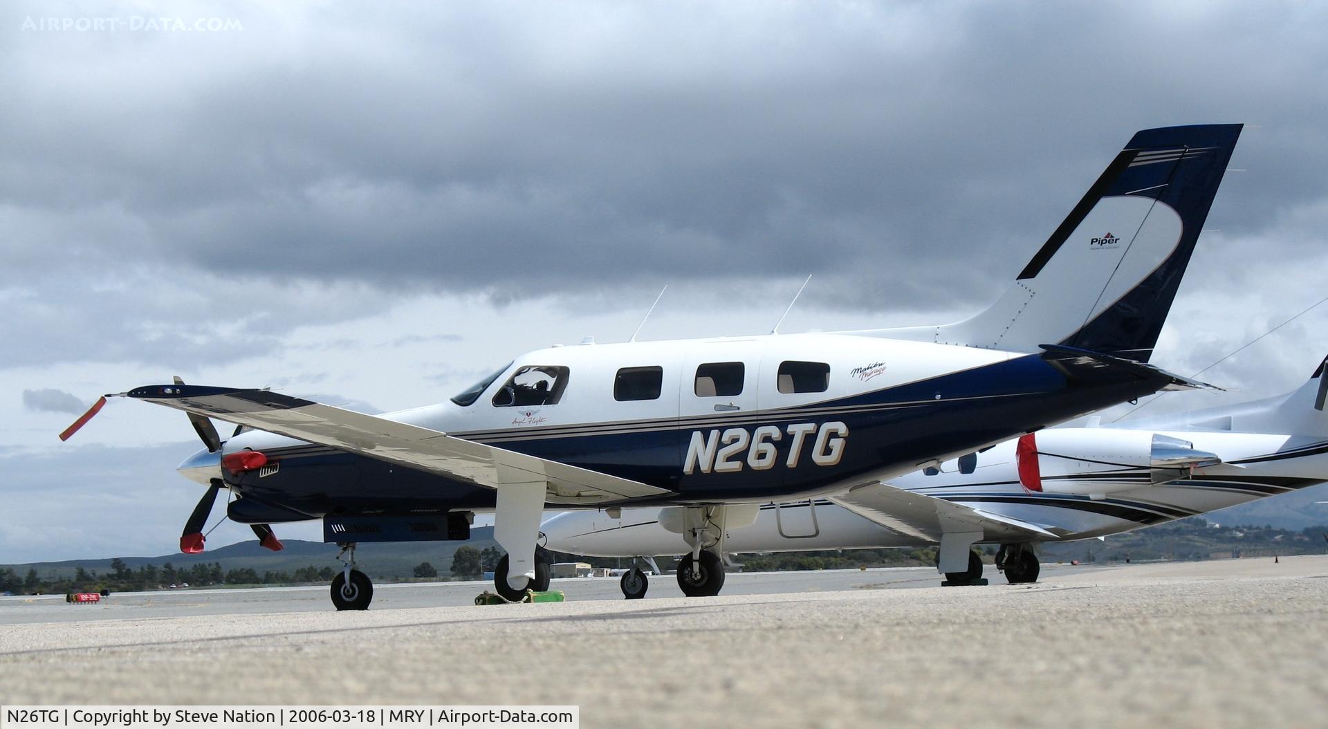 N26TG, 1999 Piper PA-46-350P Malibu Mirage C/N 4636193, 1999 Piper PA-46-350P at Monterey Peninsula Airport, CA