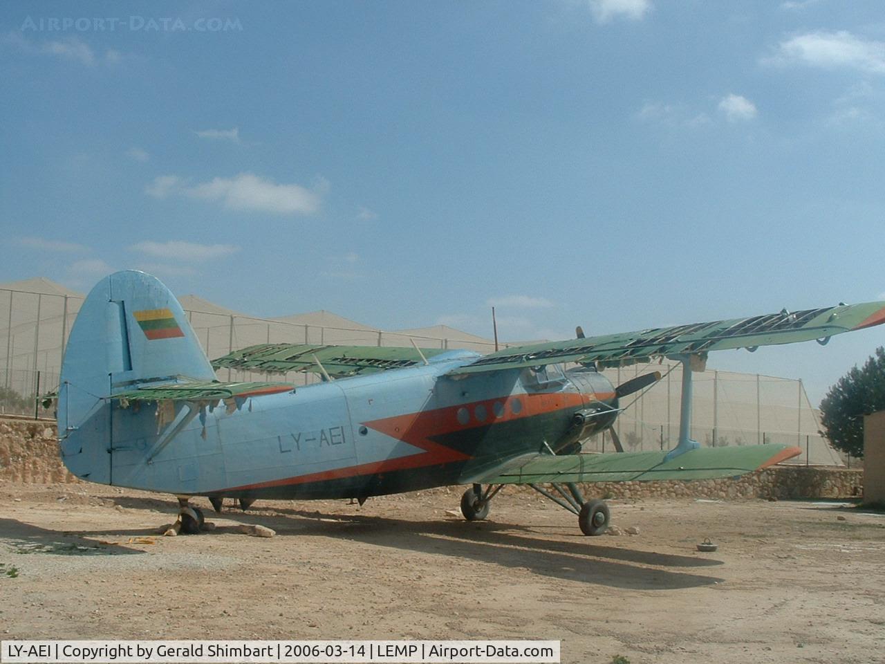 LY-AEI, Antonov An-2 C/N 1G168-39, Semi-derelict, wind damaged, possibly for museum