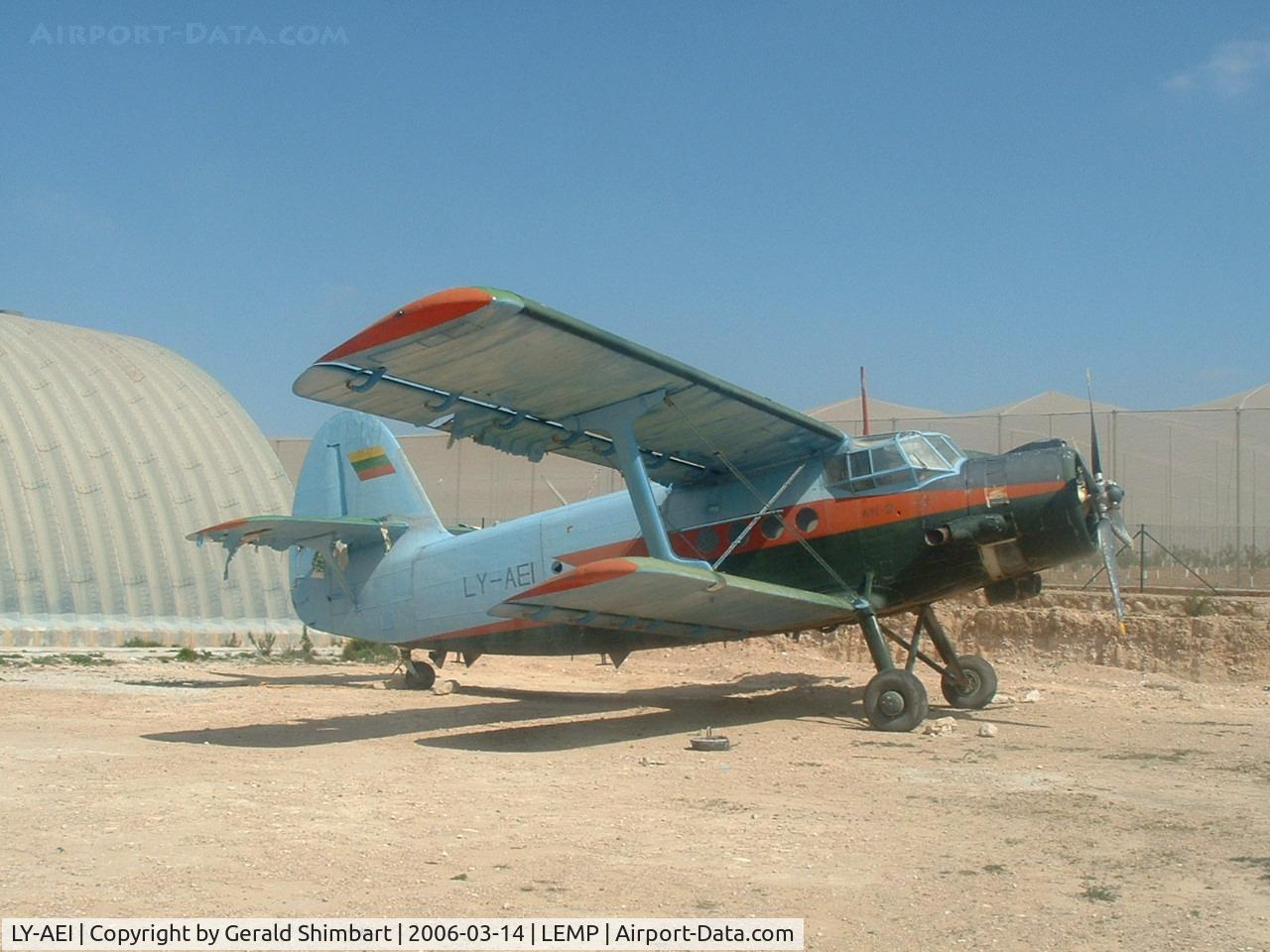 LY-AEI, Antonov An-2 C/N 1G168-39, Semi-derelict, wind damaged, possibly for museum