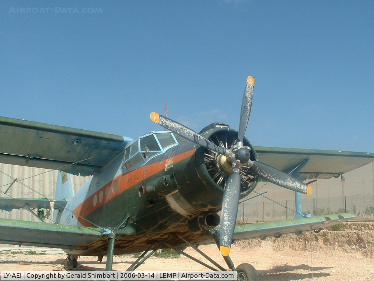 LY-AEI, Antonov An-2 C/N 1G168-39, Semi-derelict, wind damaged, possibly for museum