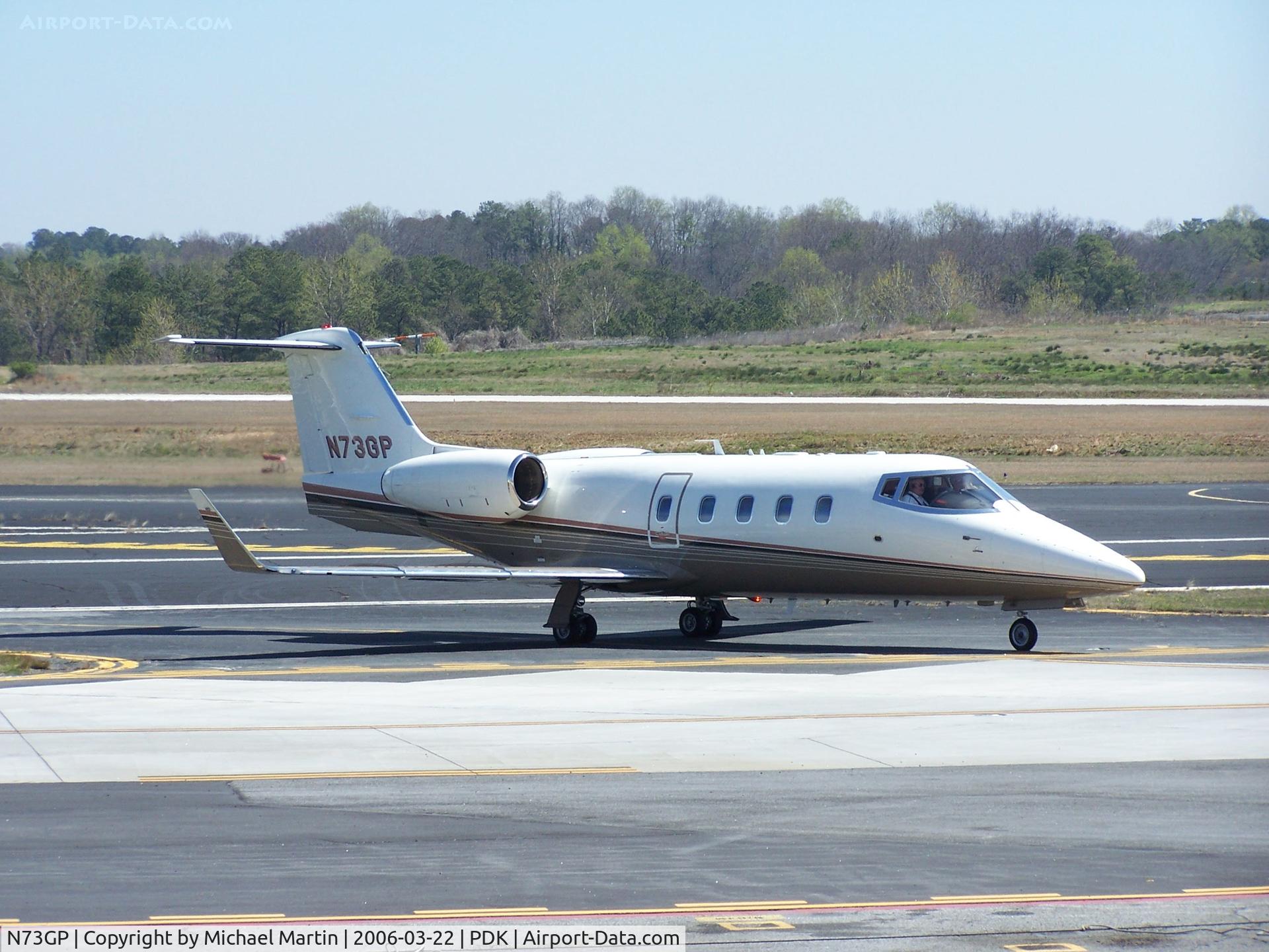 N73GP, 1986 Gates Learjet 55B C/N 55-127, Taxing to Runway 2R