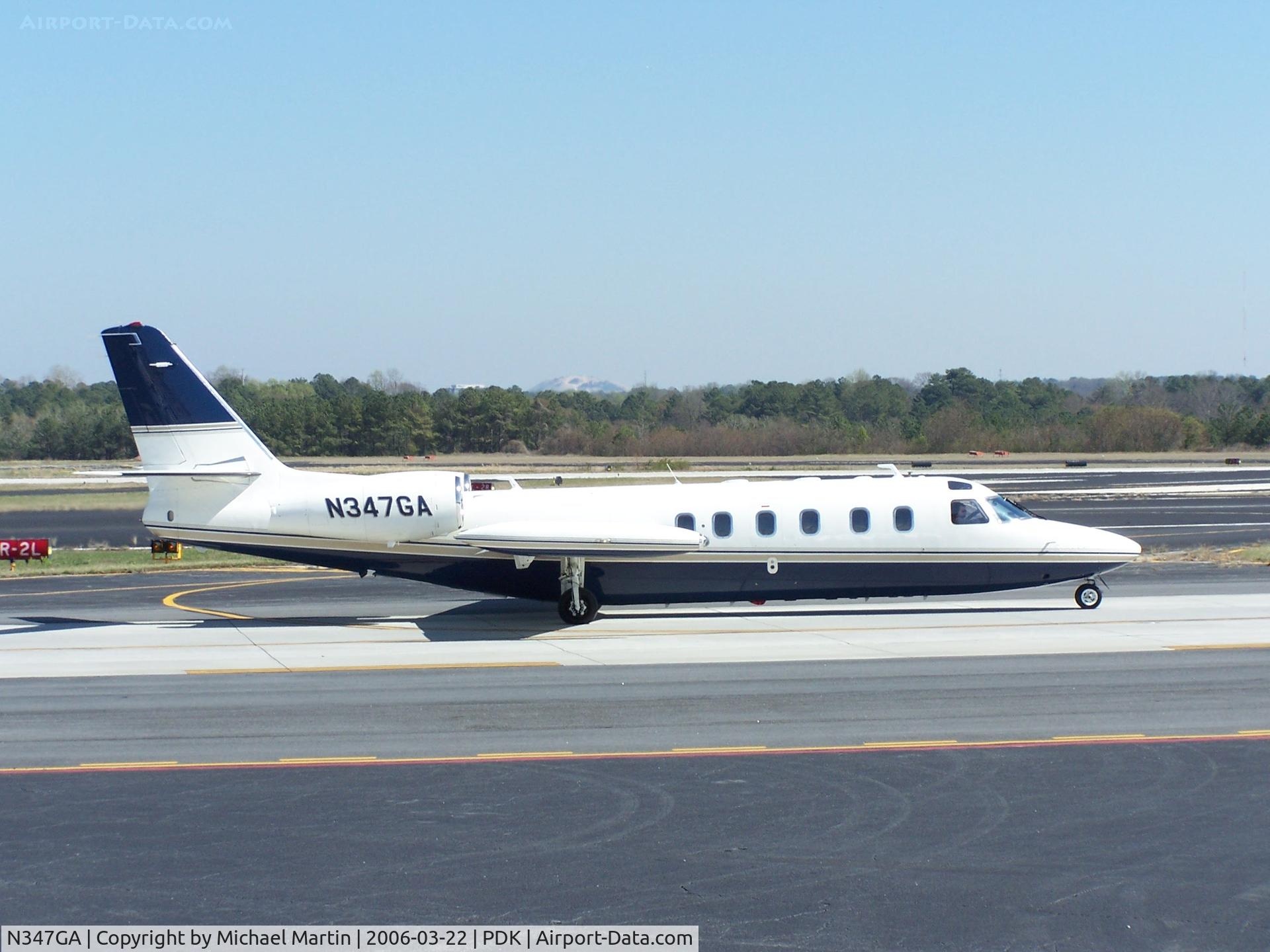 N347GA, 1981 Israel Aircraft Industries IAI-1124 Westwind C/N 347, Taxing to Runway 2R