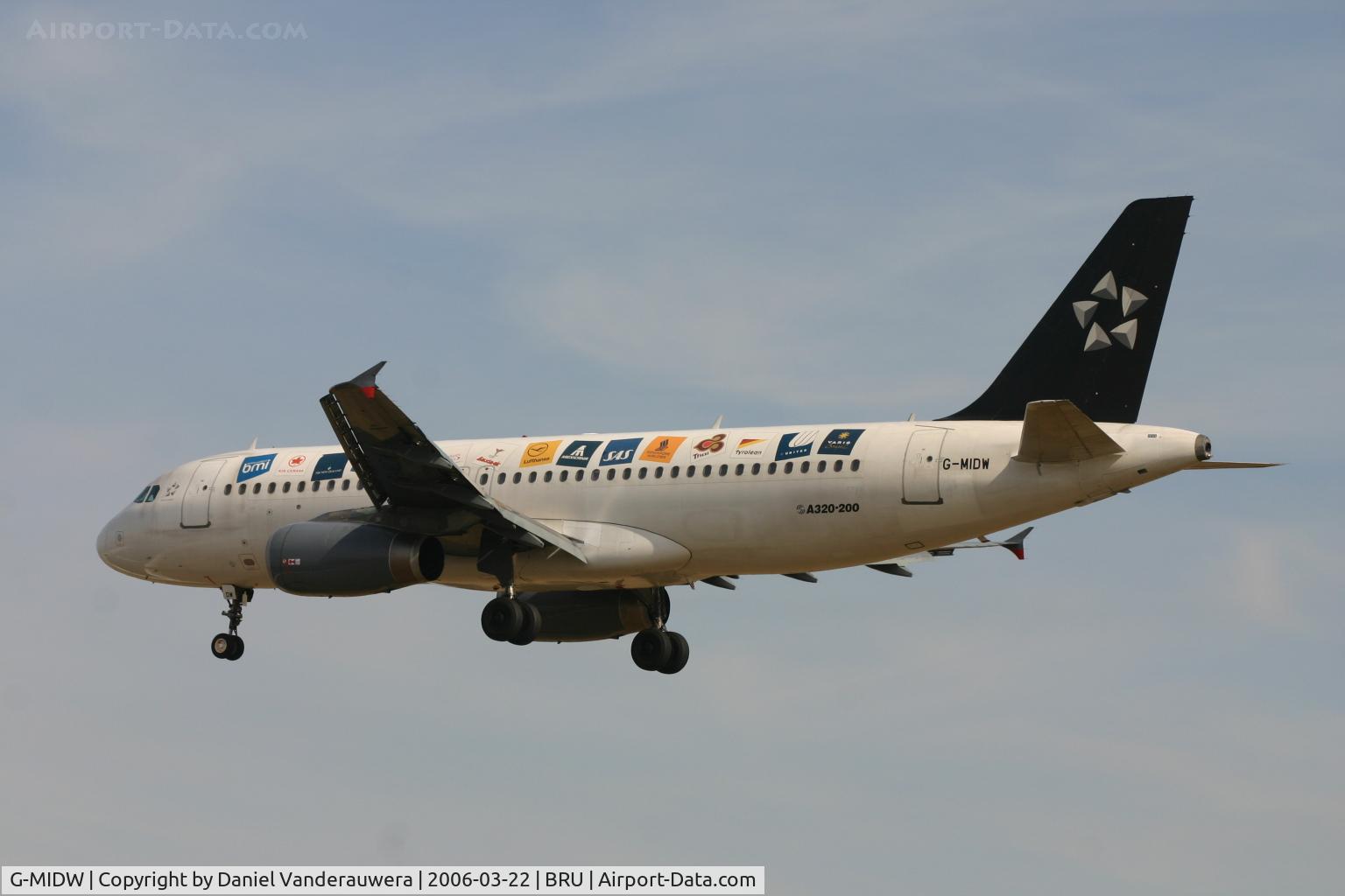 G-MIDW, 2000 Airbus A320-232 C/N 1183, arrival on rnw 02