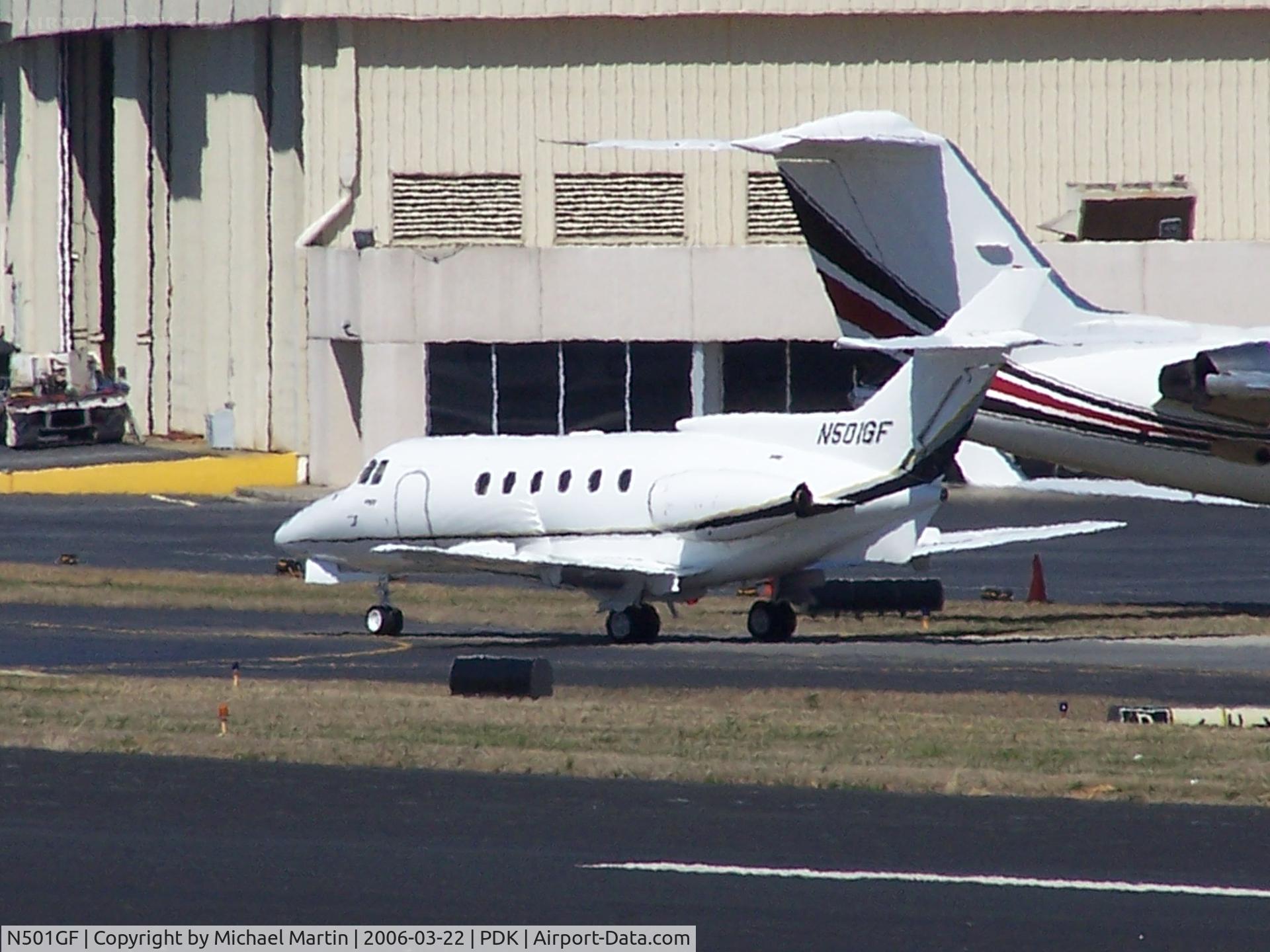 N501GF, 1984 British Aerospace HS.125-700A C/N 257208, Tied down @ Signature Flight Services (Long range photo - pardon image)