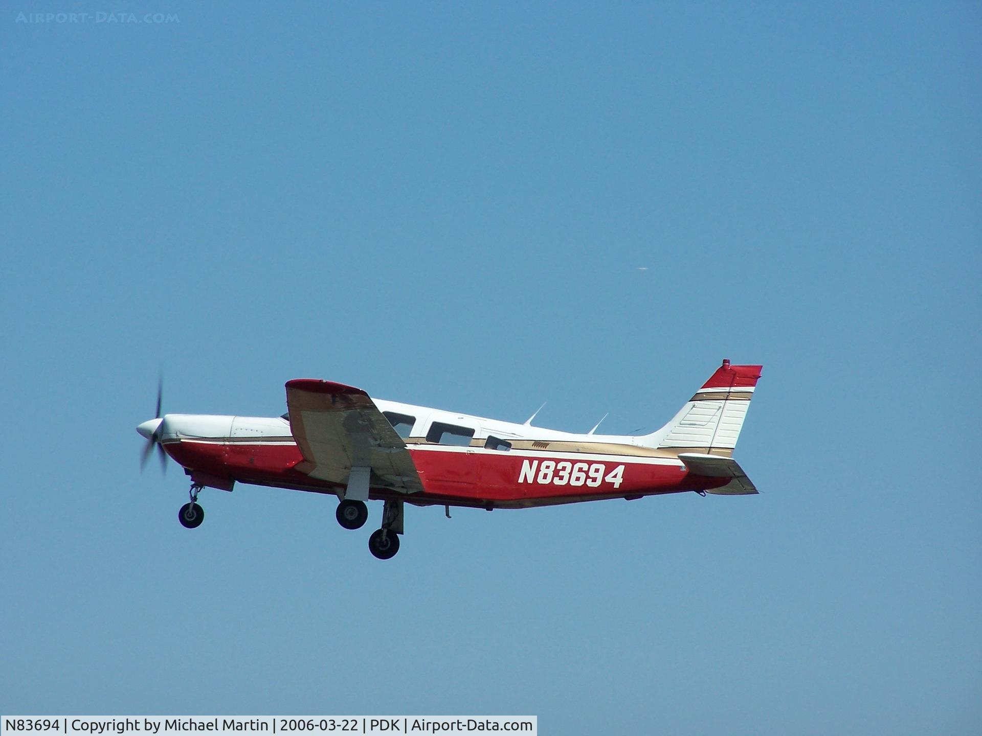 N83694, 1981 Piper PA-32R-301 Saratoga SP C/N 32R-8113060, Departing PDK on 2R