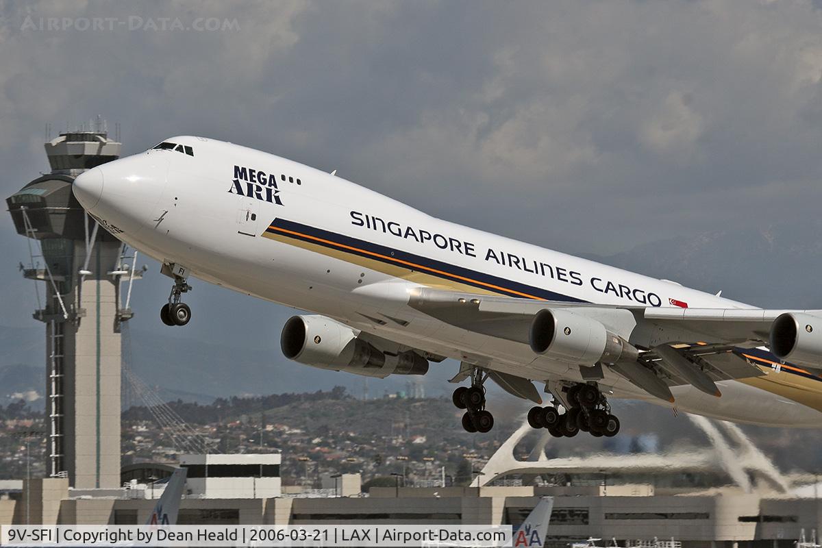 9V-SFI, 2000 Boeing 747-412F/SCD C/N 28027, Close-up of Singapore Airlines Cargo 9V-SFI (FLT SQC7961) departing South Complex enroute to Hong Kong International Airport (VHHH), China.