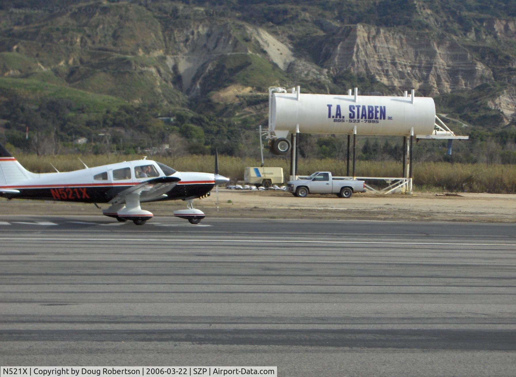 N521X, 1978 Piper PA-28-236 Dakota C/N 28-7911038, 1978 Piper PA-28-236 DAKOTA, Lycoming O-540-J3A5D 235 Hp, landing roll Runway 22
