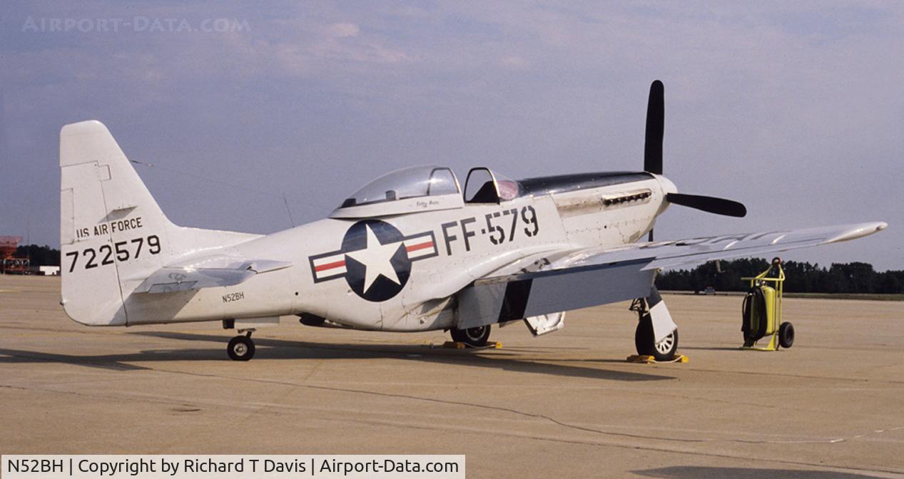 N52BH, North American F-51D Mustang C/N 67-22579, At Seymoure Johnson AFB Airshow in 1993