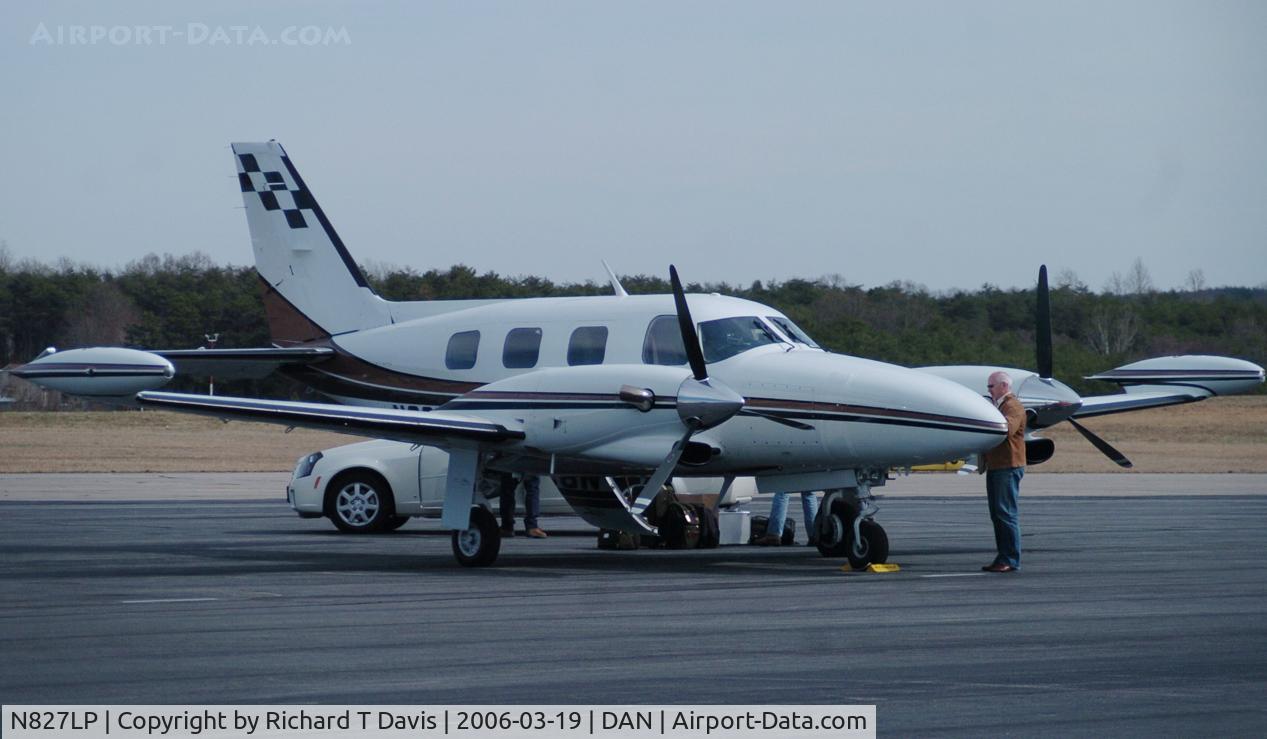N827LP, Piper PA-31T1 Cheyenne 1 C/N 31T-7904048, just landed at Danville Regional