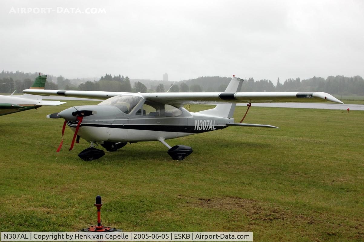 N307AL, 1969 Cessna 177B Cardinal C/N 17701439, Seen in the rain during Swedish EAA Fly-in at Barkarby airport in Stockholm