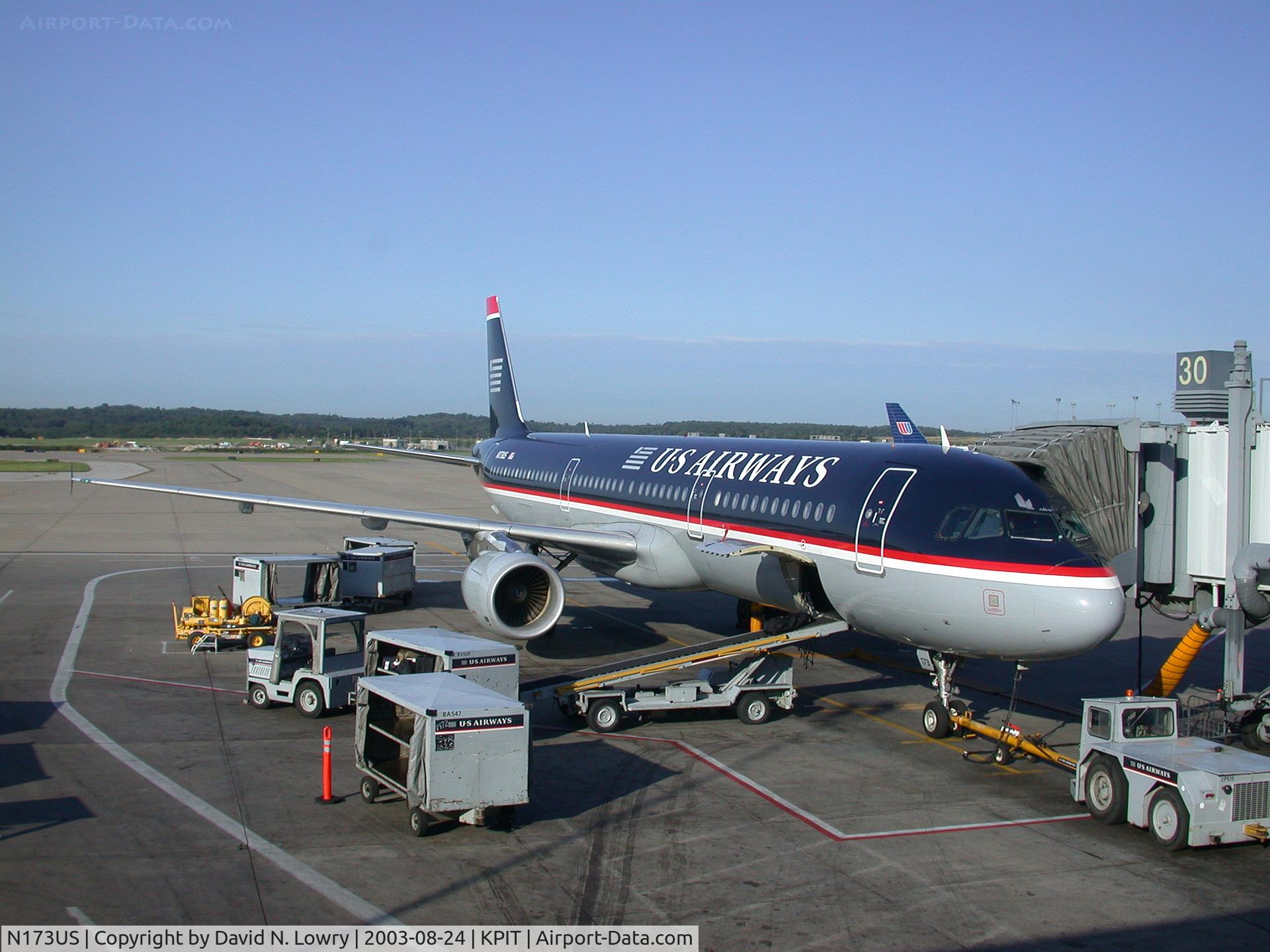 N173US, 2001 Airbus A321-211 C/N 1481, N173US KPIT.