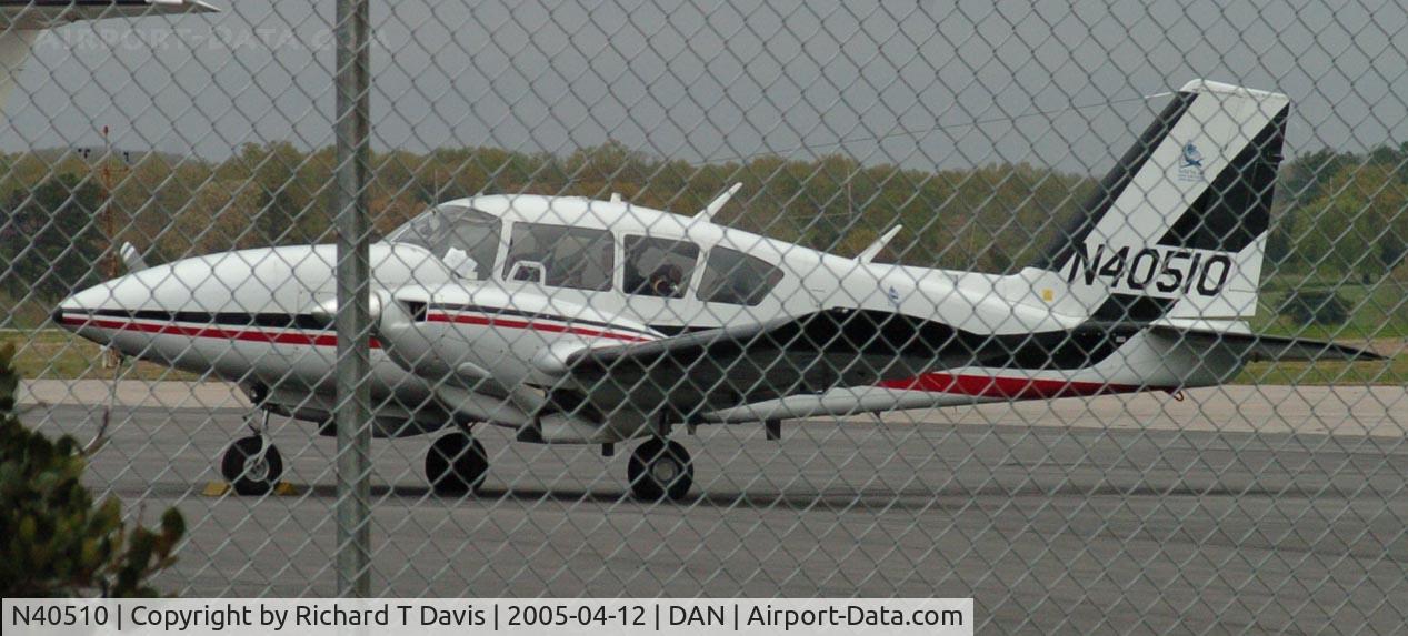N40510, 1973 Piper PA-23-250 Aztec C/N 27-7405241, At Danville Regional