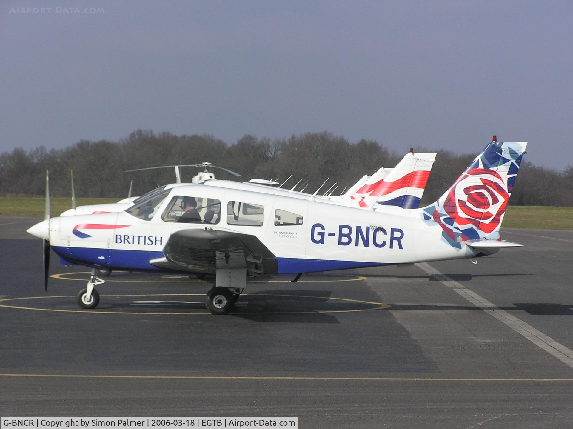 G-BNCR, 1980 Piper PA-28-161 Cherokee Warrior II C/N 28-8016111, PA28 of British Airways Flying Club at Booker