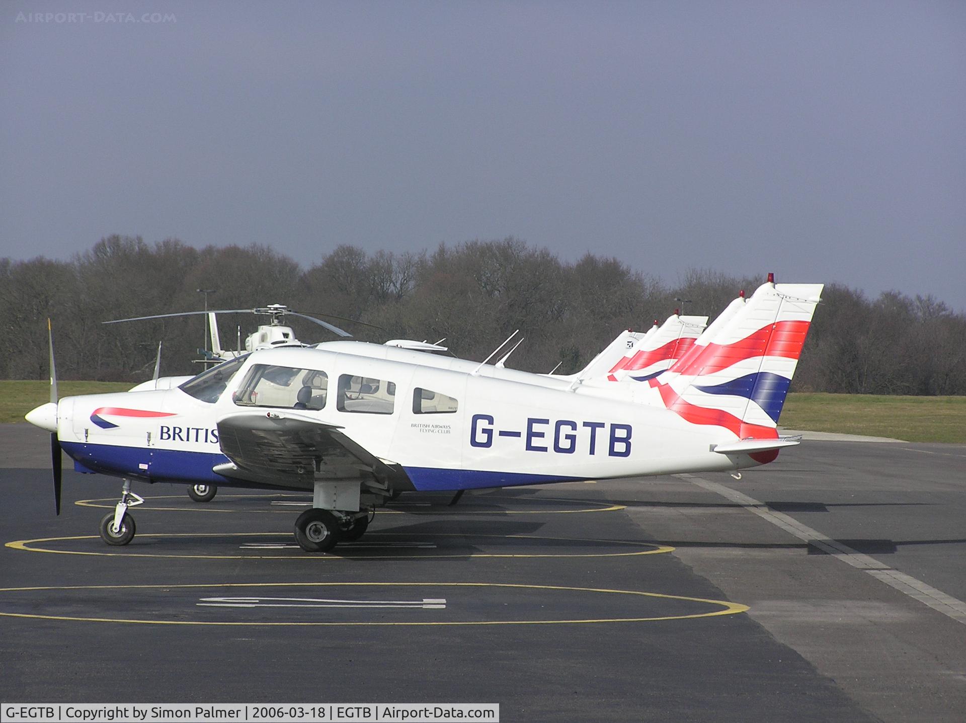 G-EGTB, 1978 Piper PA-28-161 Cherokee Warrior II C/N 28-7816074, PA28 of British Airways F/C at EGTB (Booker)