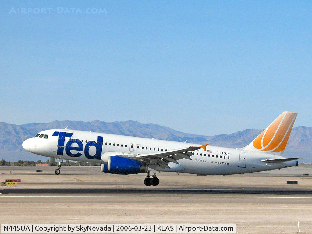 N445UA, 1998 Airbus A320-232 C/N 826, Ted Airlines / Airbus Industrie A320-232