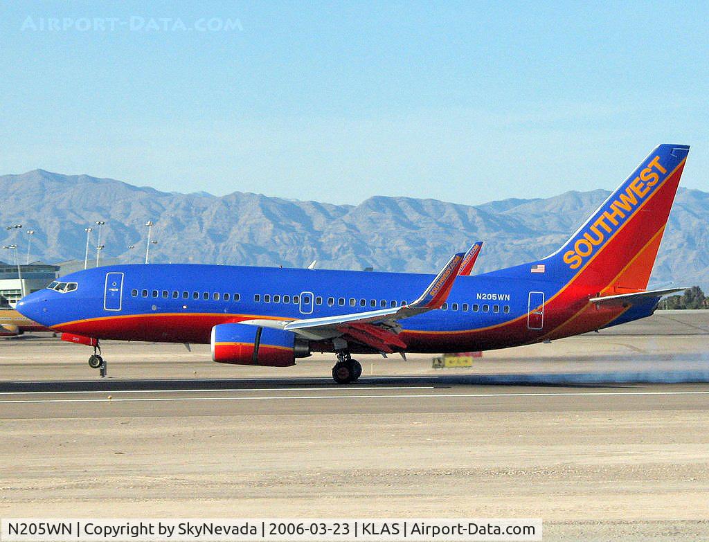 N205WN, 2005 Boeing 737-7H4 C/N 34010, Southwest Airlines / Boeing 737-7H4