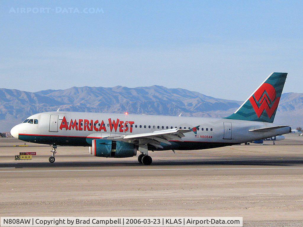 N808AW, 1999 Airbus A319-132 C/N 1088, America West Airlines / 1999 Airbus Industrie A319-132